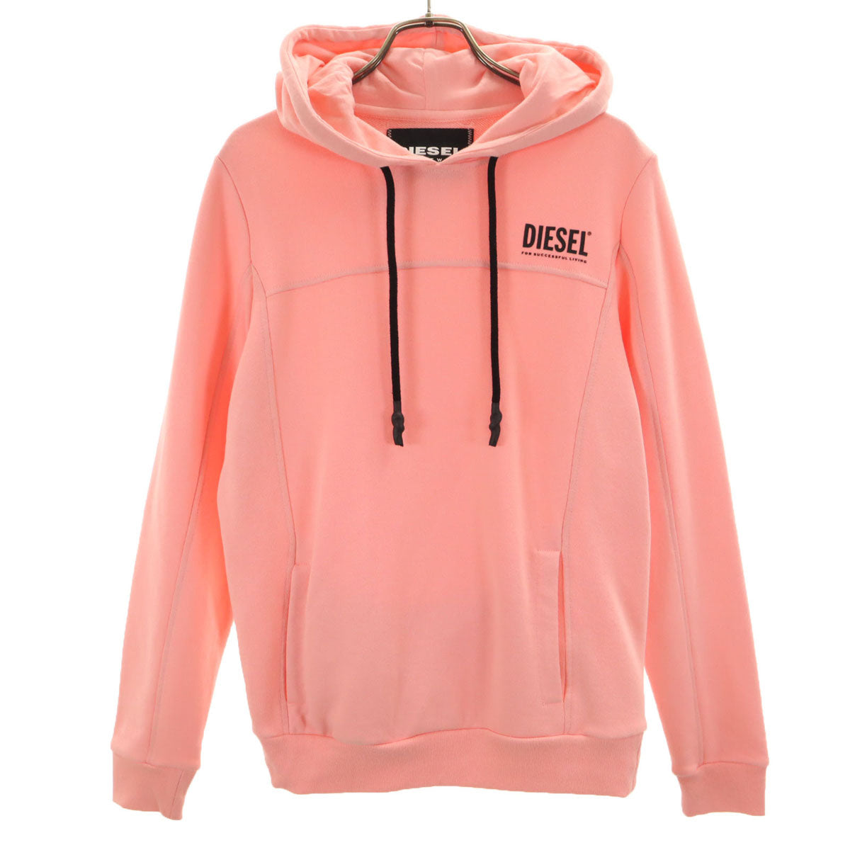 DIESEL ディーゼル 長袖 スウェットパーカー S ピンク ラウンジウェア レディース