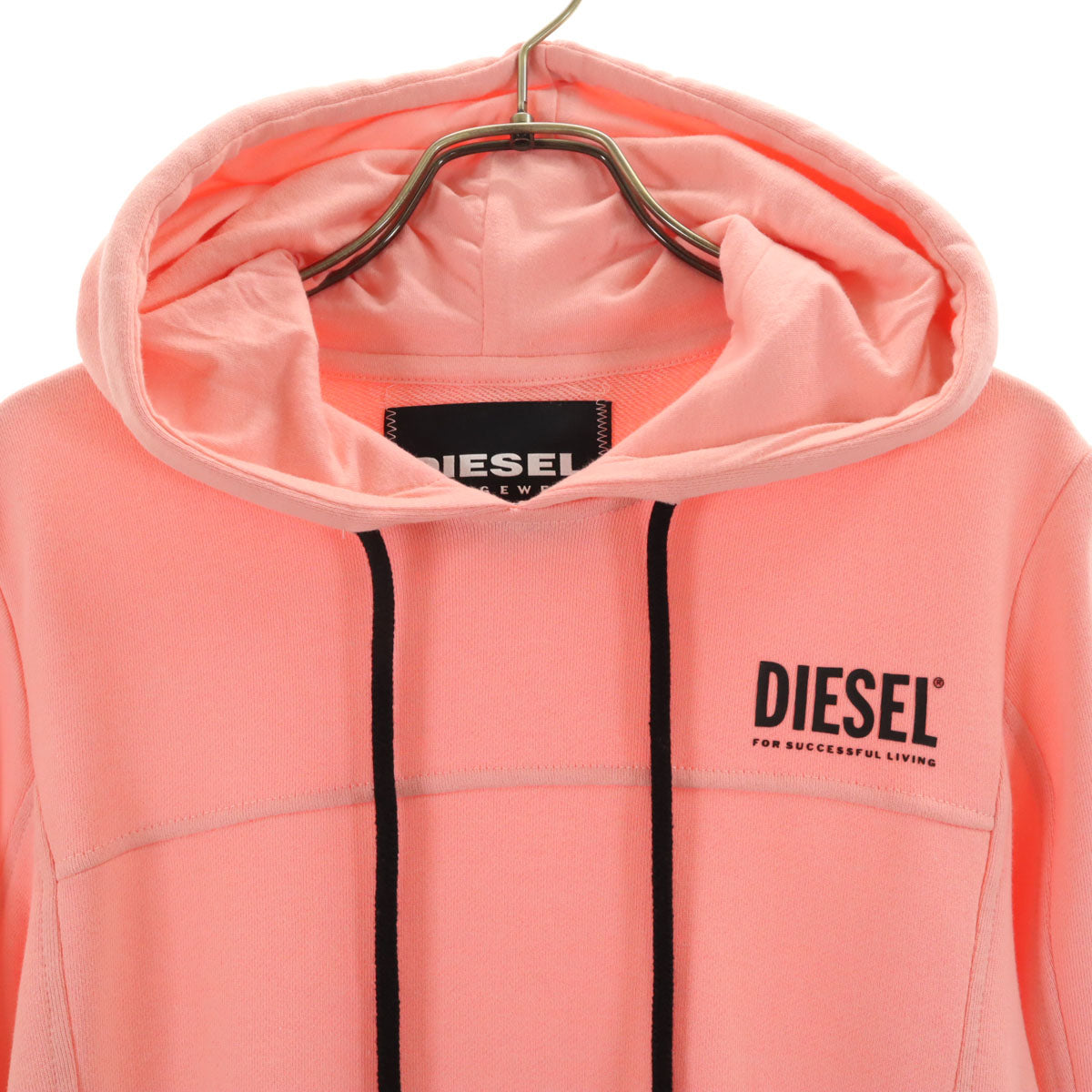 DIESEL ディーゼル 長袖 スウェットパーカー S ピンク ラウンジウェア レディース