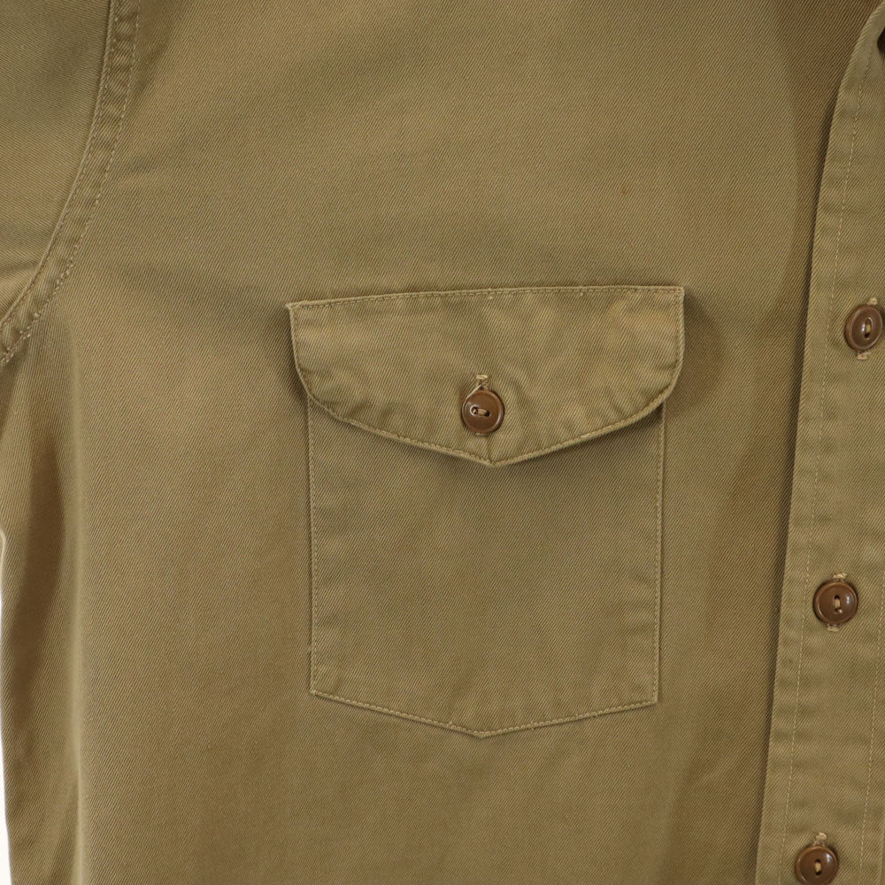 SWEET・ORR 40s ヴィンテージ マチ付き ユニオンチケット 長袖 ボーイスカウト シャツ ベージュ メンズ