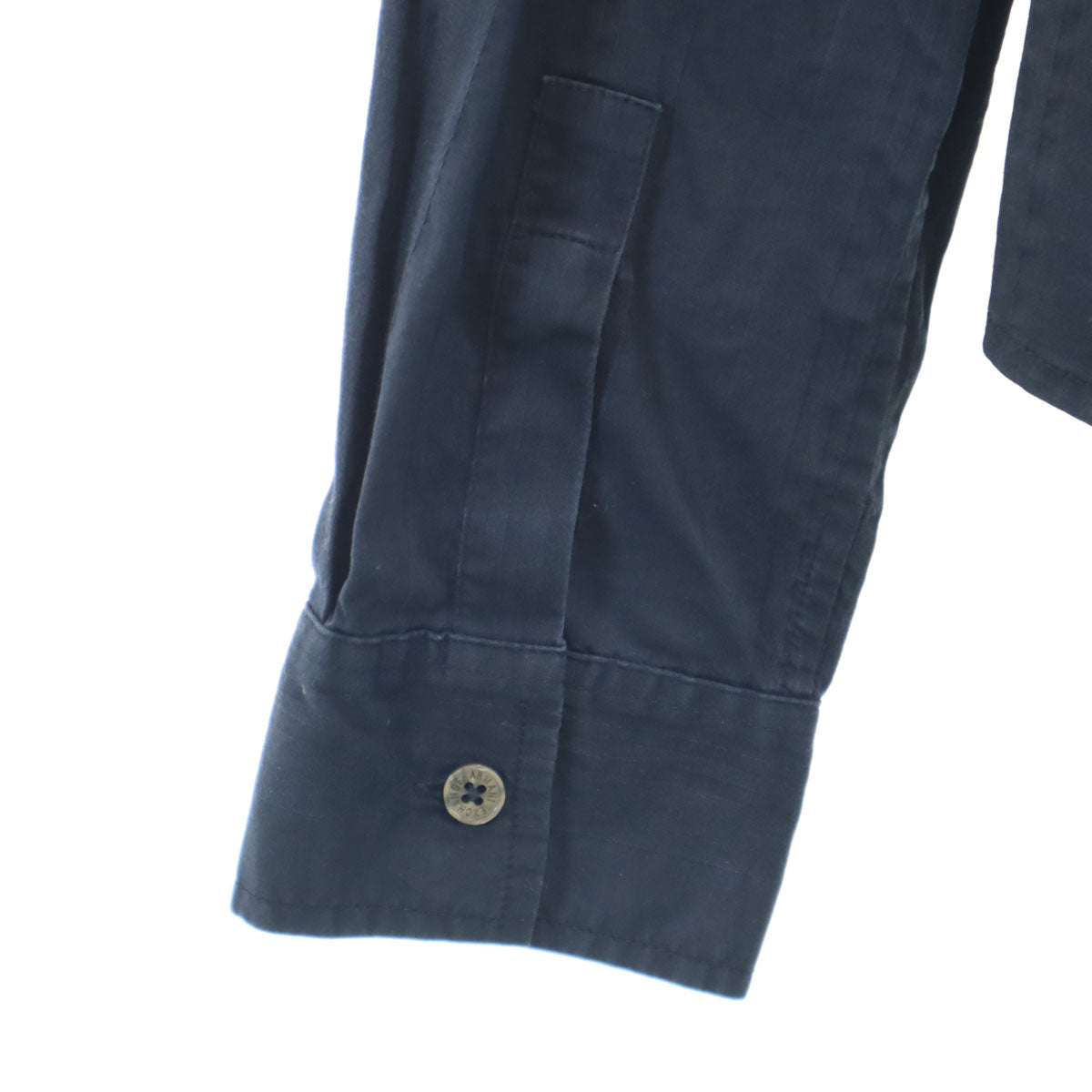 ARMANI EXCHANGE アルマーニエクスチェンジ 90s 00s オールド ストライプ柄 長袖 比翼 シャツ M ブラック レディース