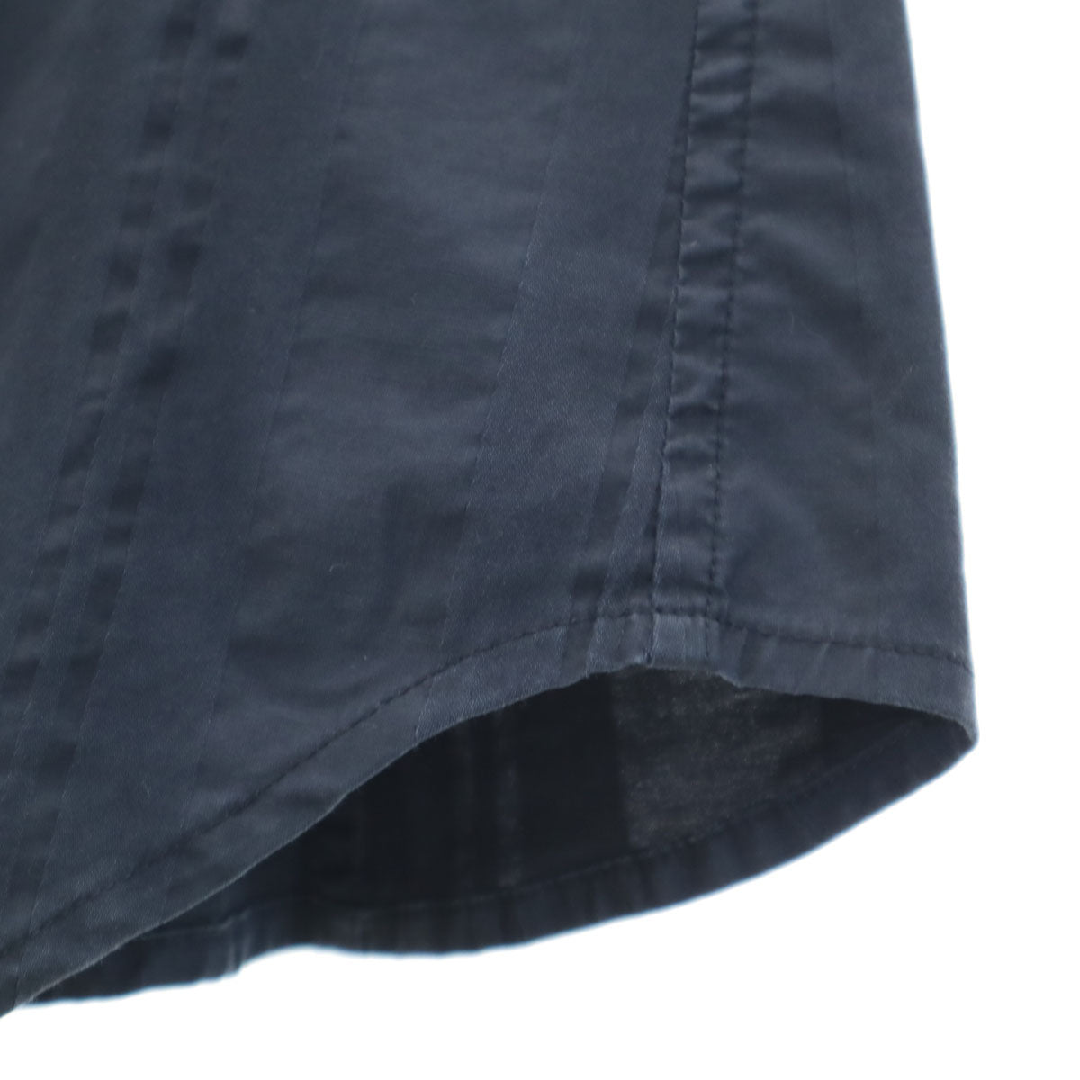 ARMANI EXCHANGE アルマーニエクスチェンジ 90s 00s オールド ストライプ柄 長袖 比翼 シャツ M ブラック レディース