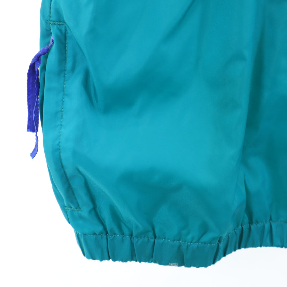 Columbia コロンビア 80s オールド ハーフジップ プルオーバー ナイロンジャケット L ターコイズ アノラック ポケッタブル アウトドア レディース