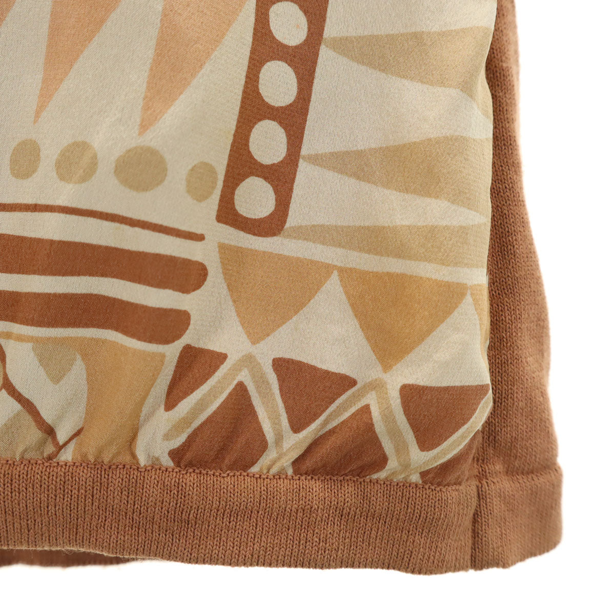 CELINE セリーヌ 90s オールド イタリア製 総柄 半袖 ニット 40 ベージュ レディース