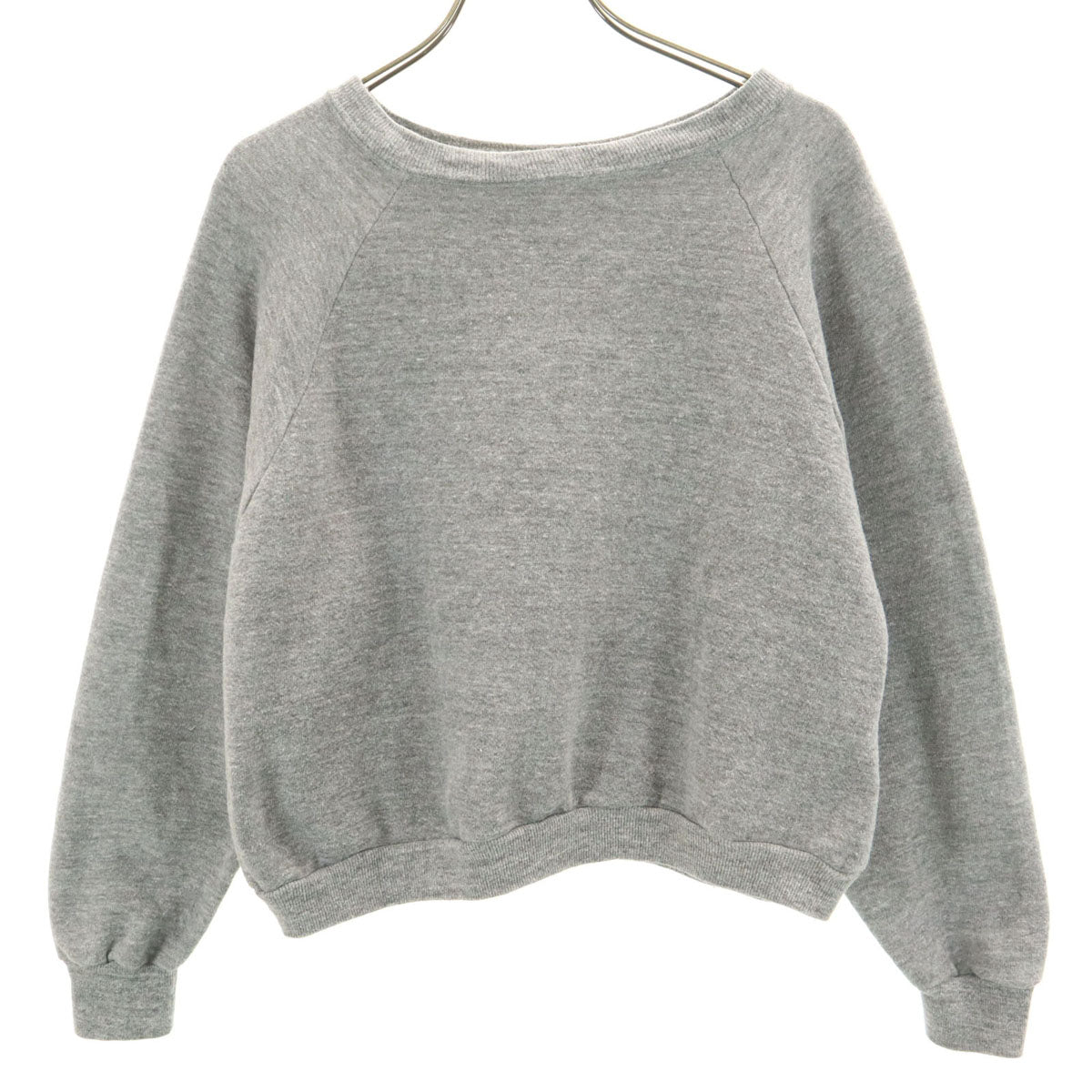 VINTAGE ヴィンテージ 70s USA製 ラグラン スウェット XL グレー ヴィンスエ 裏起毛 レディース