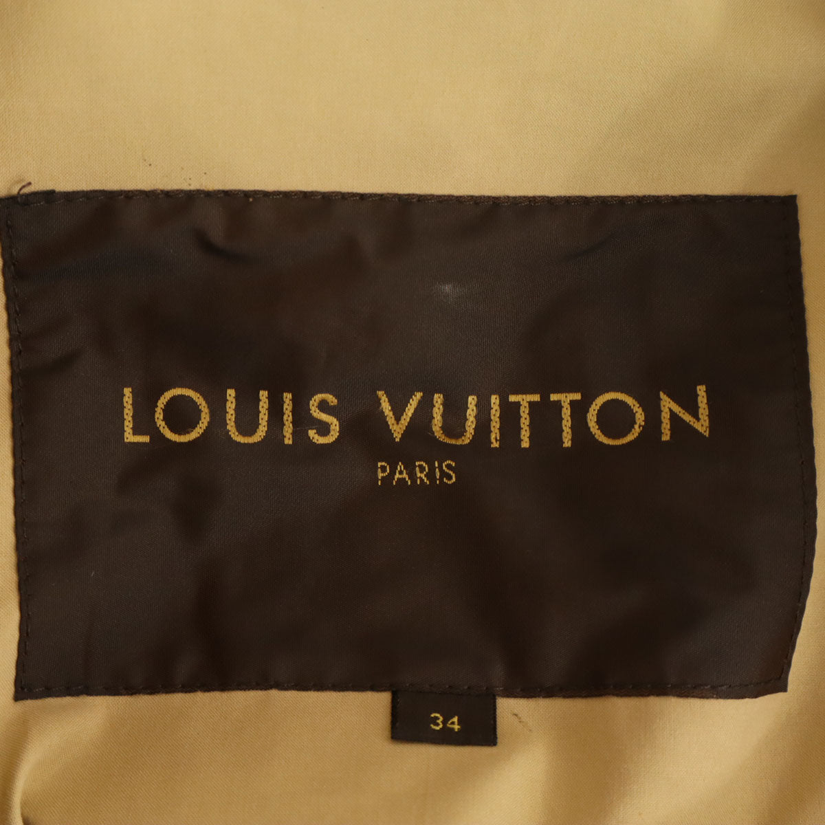 LOUIS VUITTON ルイヴィトン 英国製 トレンチコート 34 ベージュ レディース