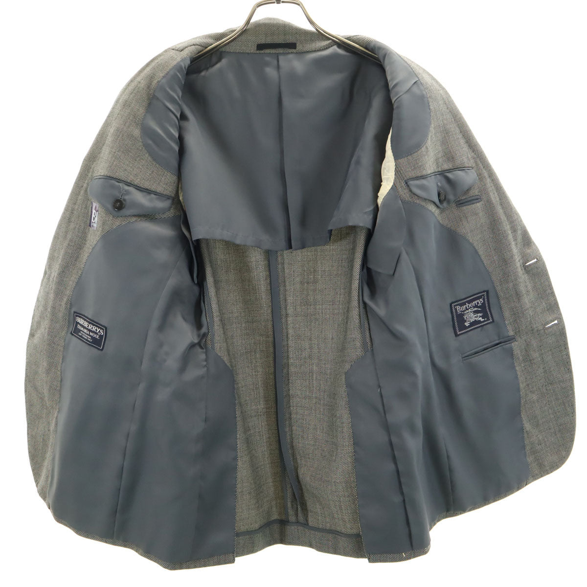 Burberrys バーバリーズ 90s オールド ウールブレンド テーラードジャケット 94-84-165 グレー C-TK83 2ピース メンズ