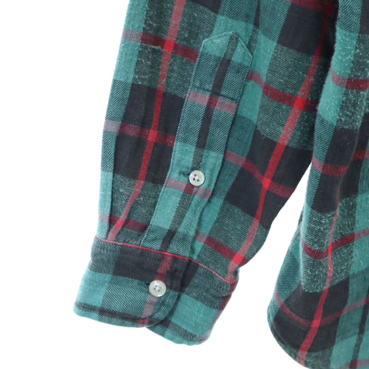 POLO COUNTRY RALPH LAUREN ポロカントリー ラルフローレン 80s 90s オールド タータンチェック柄 長袖 コットンシャツ S グリーン メンズ