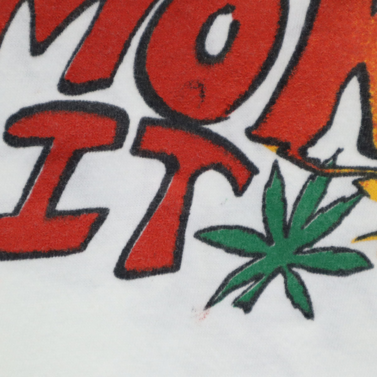 OLD オールド 90s 長袖 両面 プリントスカル Tシャツ XL ホワイト メンズ