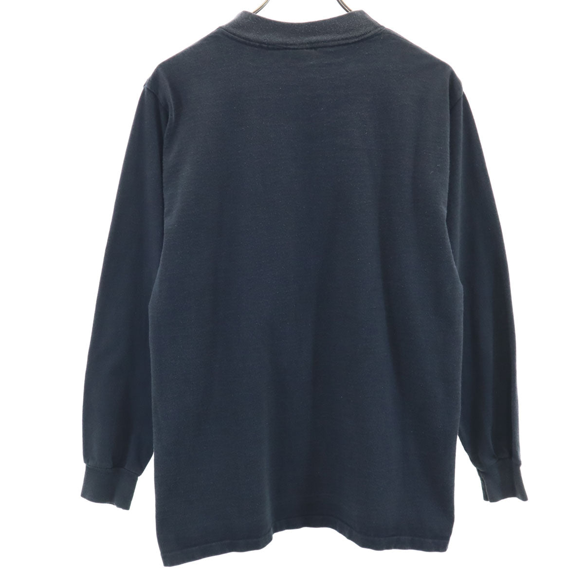 JIMMY'Z ジミーズ 90s オールド USA製 長袖 ワンポイント モックネック Tシャツ M ブラック メンズ