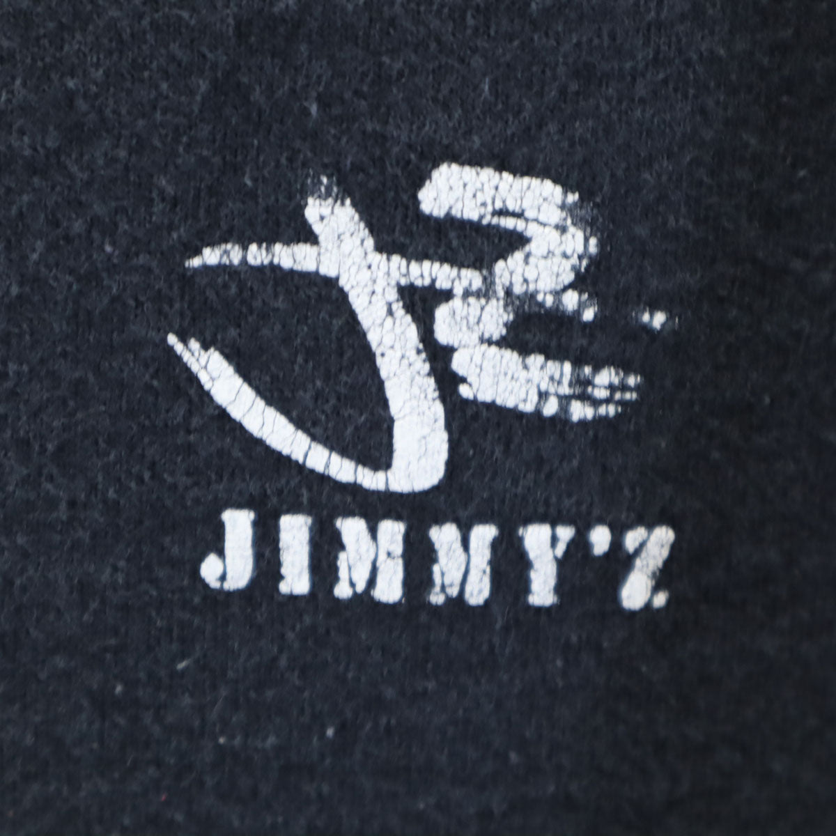 JIMMY'Z ジミーズ 90s オールド USA製 長袖 ワンポイント モックネック Tシャツ M ブラック メンズ