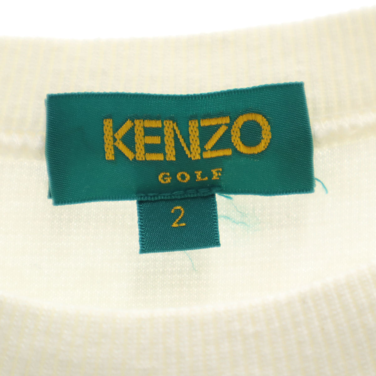 KENZO GOLF ケンゾーゴルフ 90s 日本製 オールド 長袖 スウェット トレーナー 2 アイボリー レディース