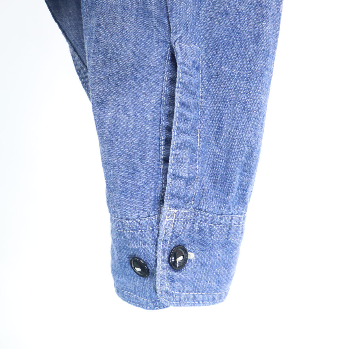 8 HOUR UNION JOE McCOY エイトアワーユニオン ジョーマッコイ 長袖 シャンブレーシャツ 14 ウォッシュブルー メンズ