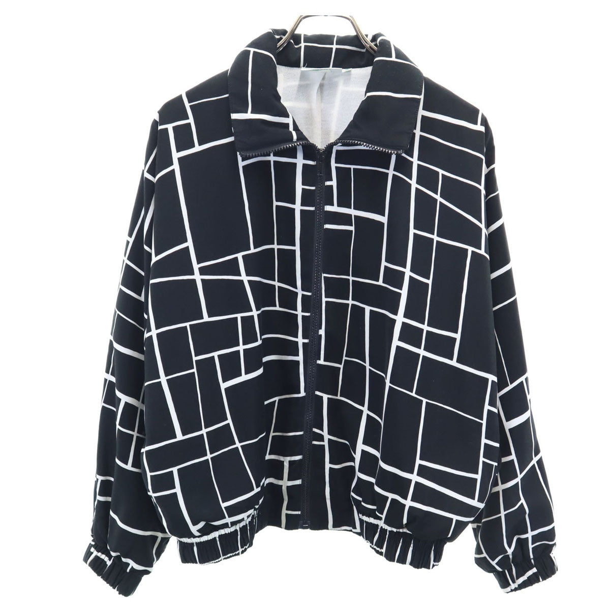 LILY'S 80s 90s オールド USA製 総柄 ブルゾン S ブラック メンズ