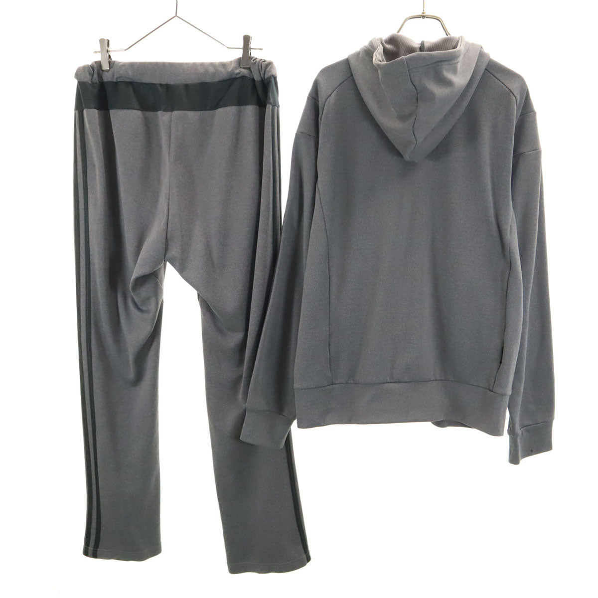 adidas アディダス 長袖 ジップパーカー 上下 セットアップ L/O グレー メンズ