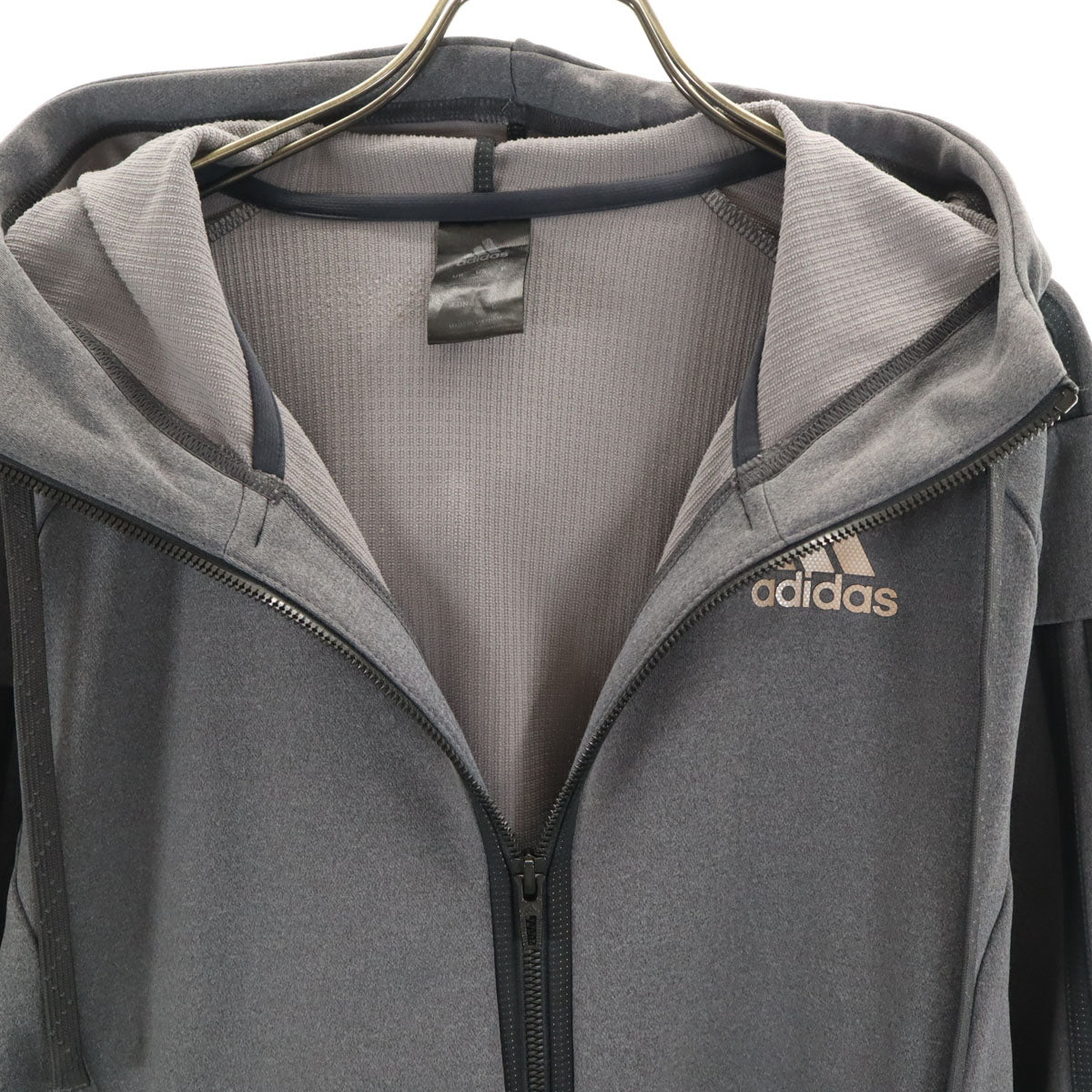 adidas アディダス 長袖 ジップパーカー 上下 セットアップ L/O グレー メンズ