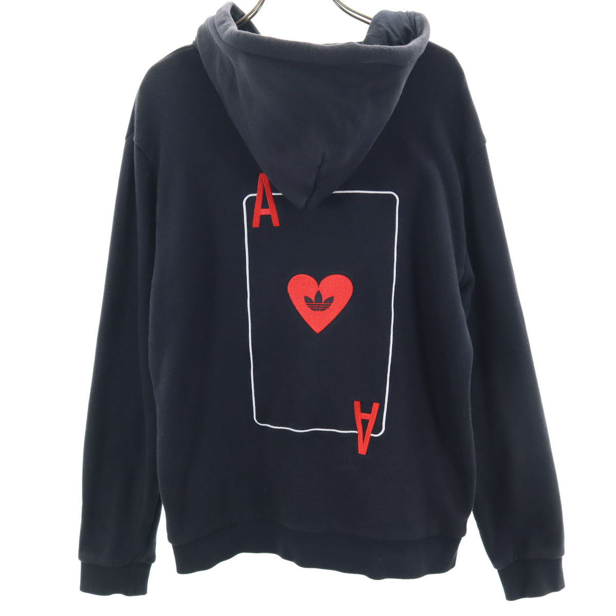 adidas Originals アディダスオリジナルス トレフォイルロゴ 長袖 スウェットパーカー S ブラック トランプ メンズ