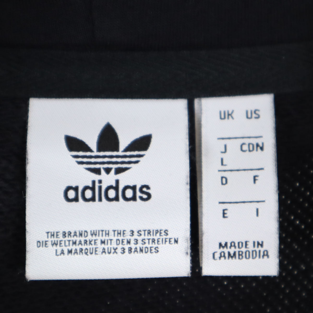 adidas Originals アディダスオリジナルス トレフォイルロゴ 長袖 スウェットパーカー L ブラック レディース