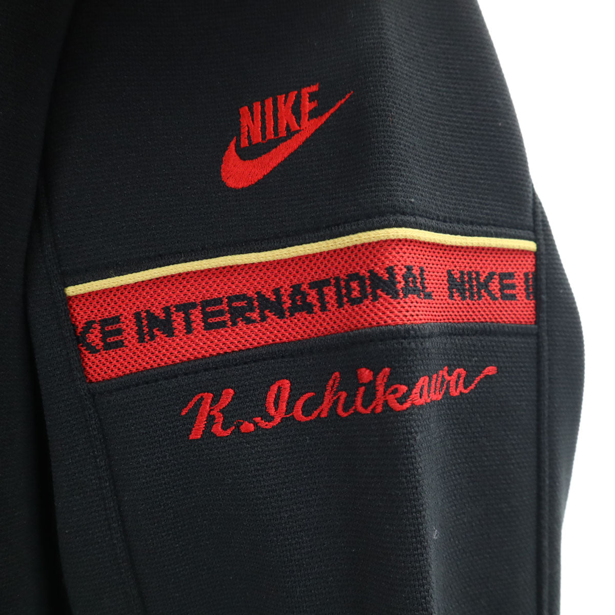 NIKE ナイキ 80s ヴィンテージ 日本製 紺タグ トラックジャケット M ブラック スウォッシュ メンズ