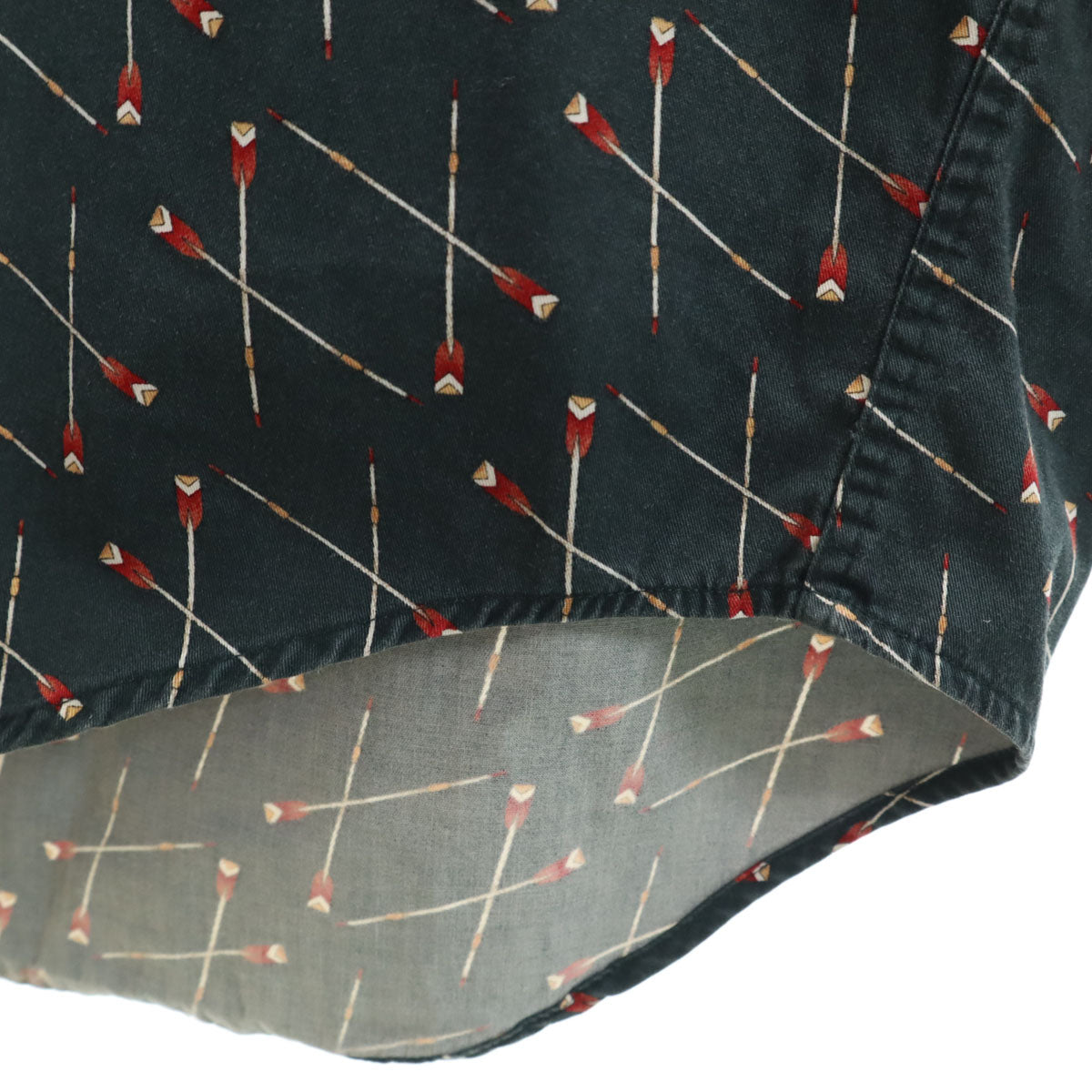 CHAPS RALPH LAUREN チャップスラルフローレン 80s ヴィンテージ 総柄 長袖 コットンシャツ L ダークグリーン メンズ