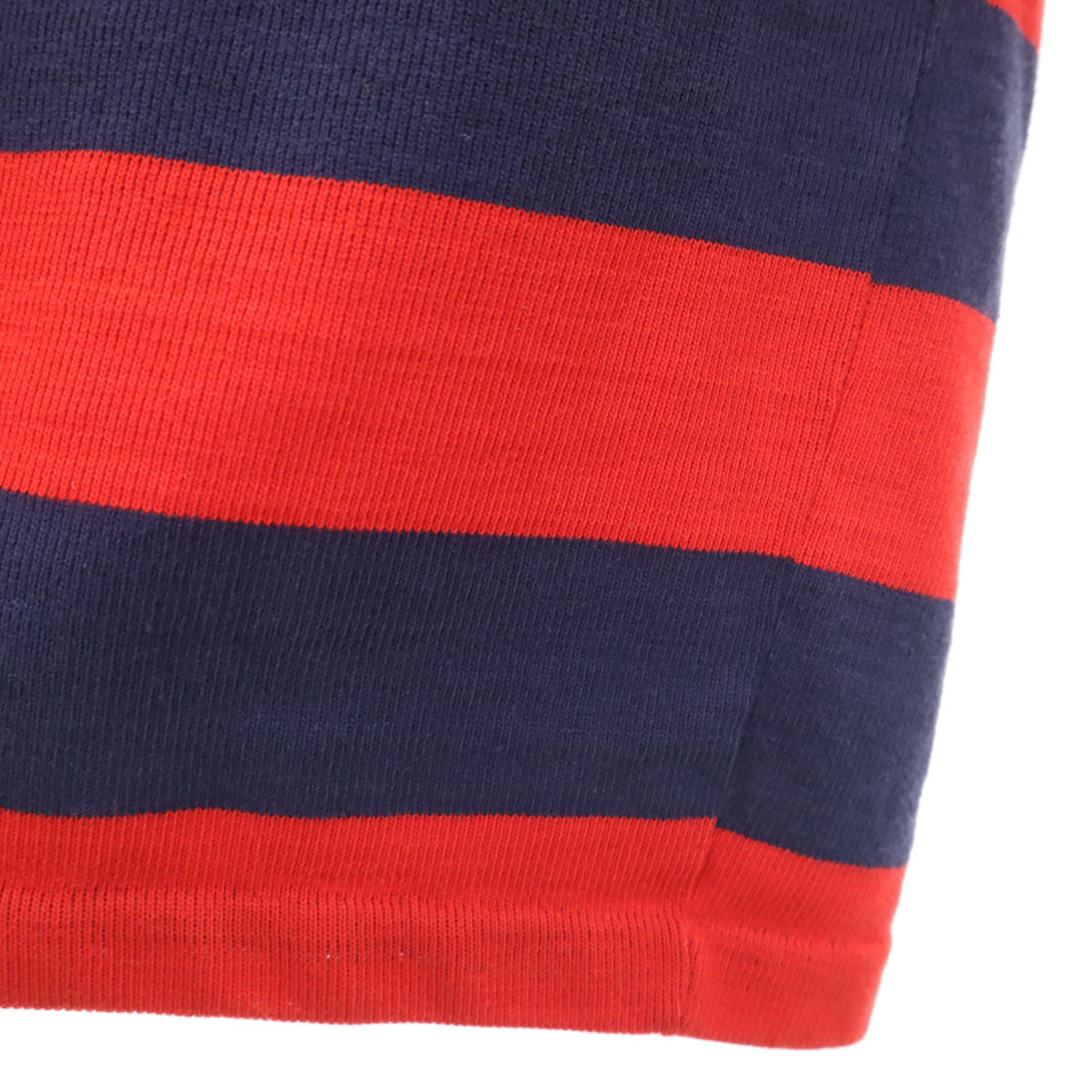 CAMPUS キャンパス 80s ヴィンテージ USA製 ボーダー柄 長袖 ポロシャツ XL レッド メンズ