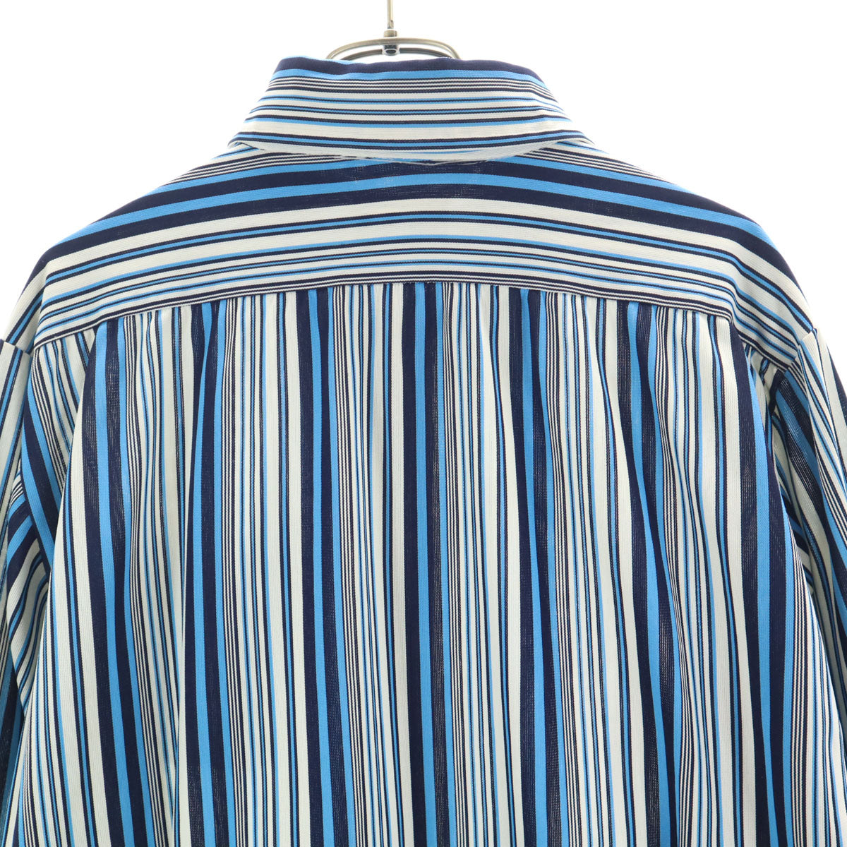 ダーウィン 60s 70s ヴィンテージ 日本製 ストライプ柄 長袖 ボックスカット シャツ ブルー メンズ