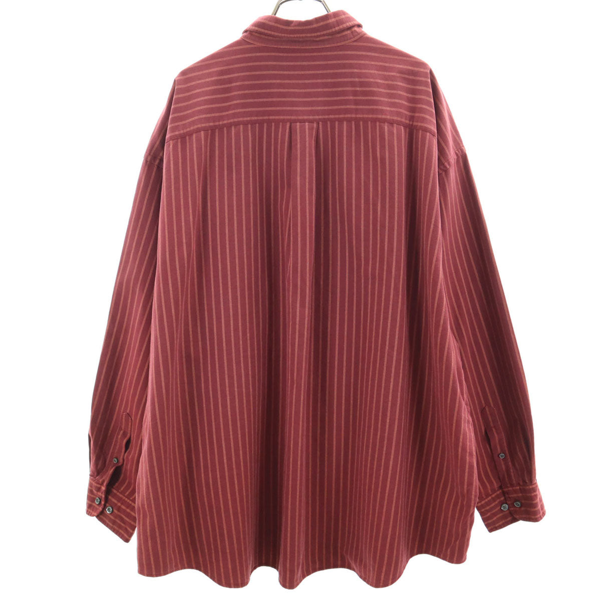 STJOHN’sBAY セントジョンズベイ 90s ビッグサイズ オールド ストライプ柄 長袖 コットンシャツ XXL レッド メンズ