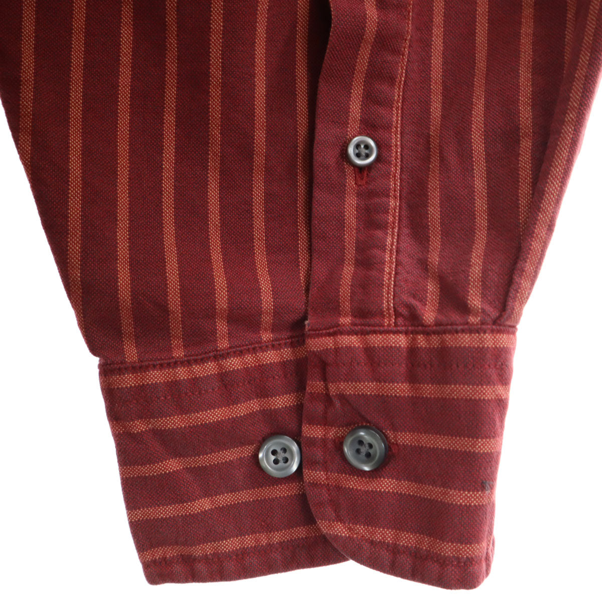 STJOHN’sBAY セントジョンズベイ 90s ビッグサイズ オールド ストライプ柄 長袖 コットンシャツ XXL レッド メンズ