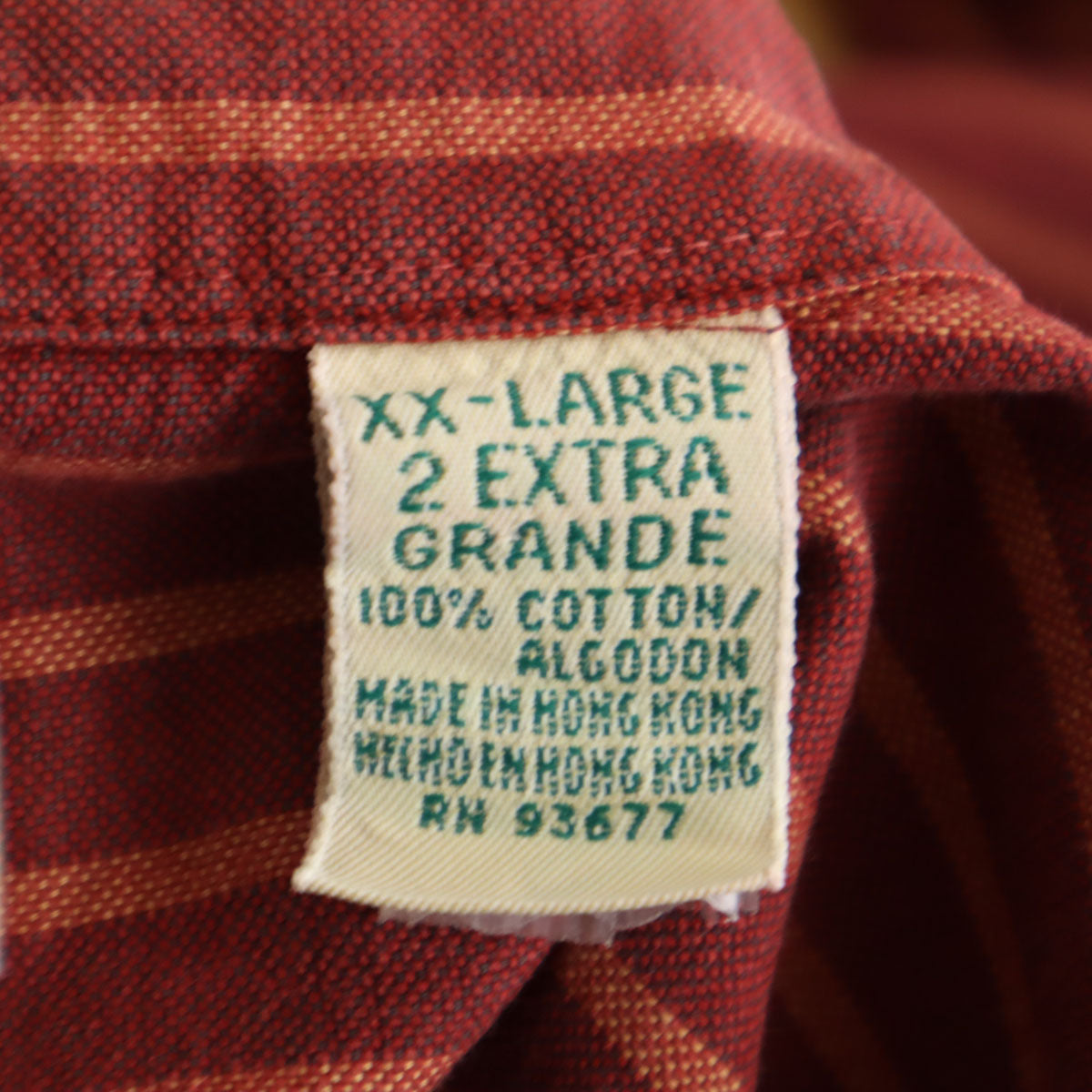 STJOHN’sBAY セントジョンズベイ 90s ビッグサイズ オールド ストライプ柄 長袖 コットンシャツ XXL レッド メンズ