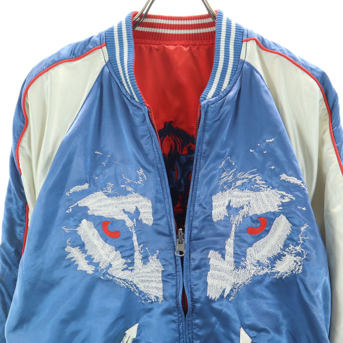 DIESEL ディーゼル リバーシブル スカジャン S ブルー メンズ