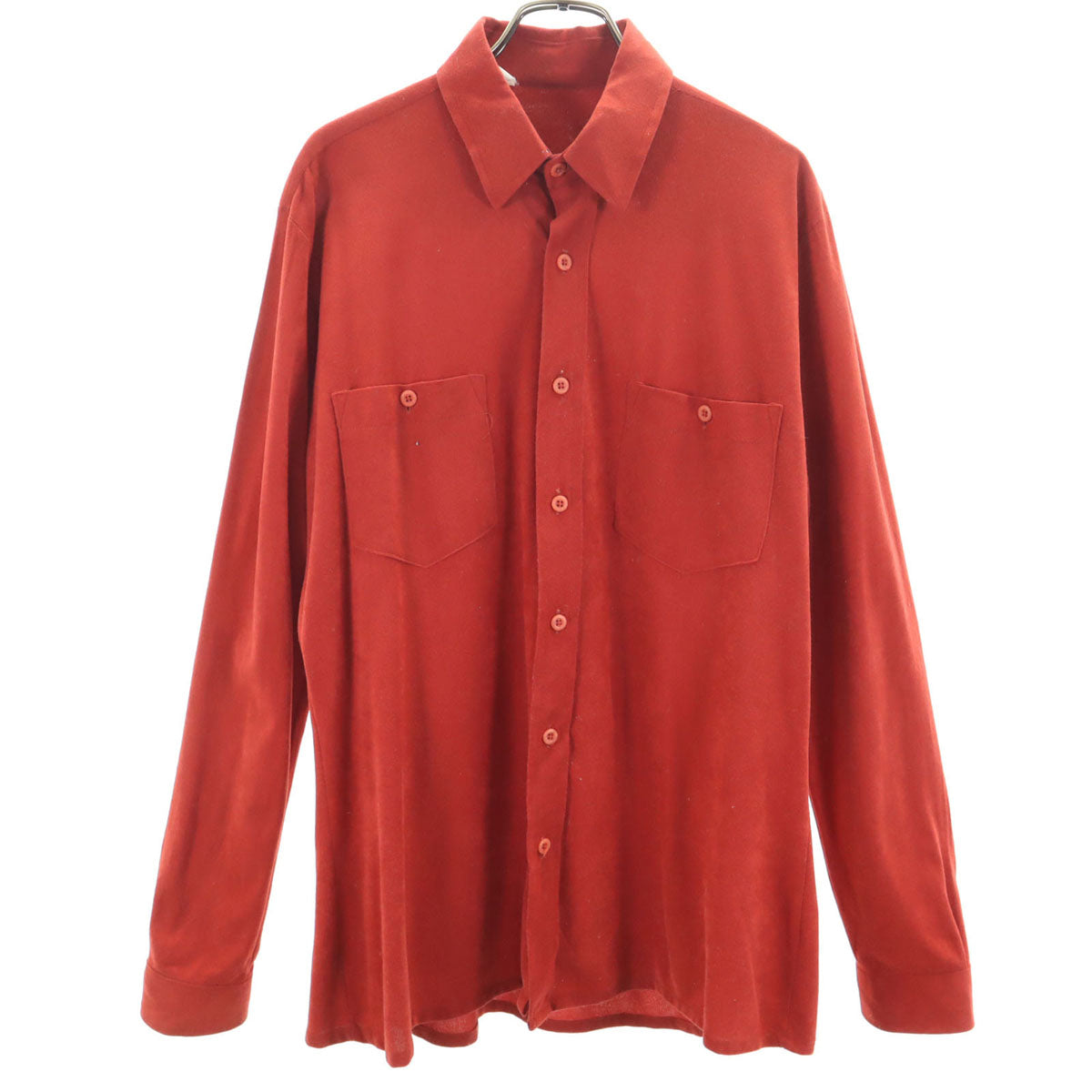 VINTAGE ヴィンテージ 80s 衿芯 長袖 シャツ レッド メンズ