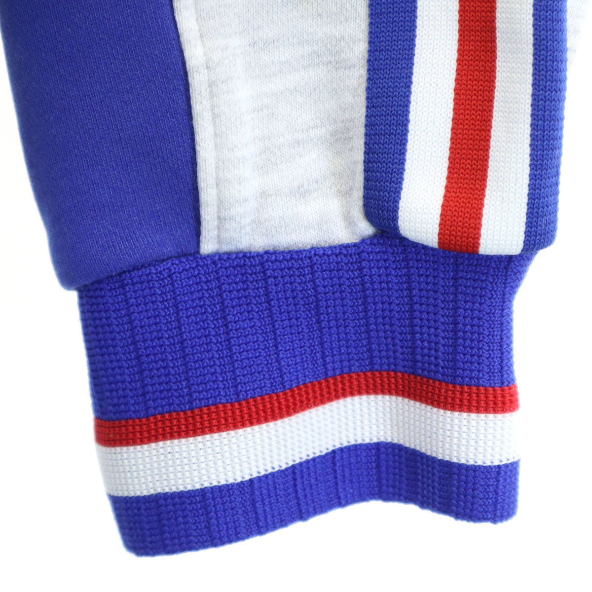 adidas アディダス 80s ヴィンテージ デサント製 トレフォイルロゴ 長袖 ハーフジップ スウェット M-L ブルー メンズ