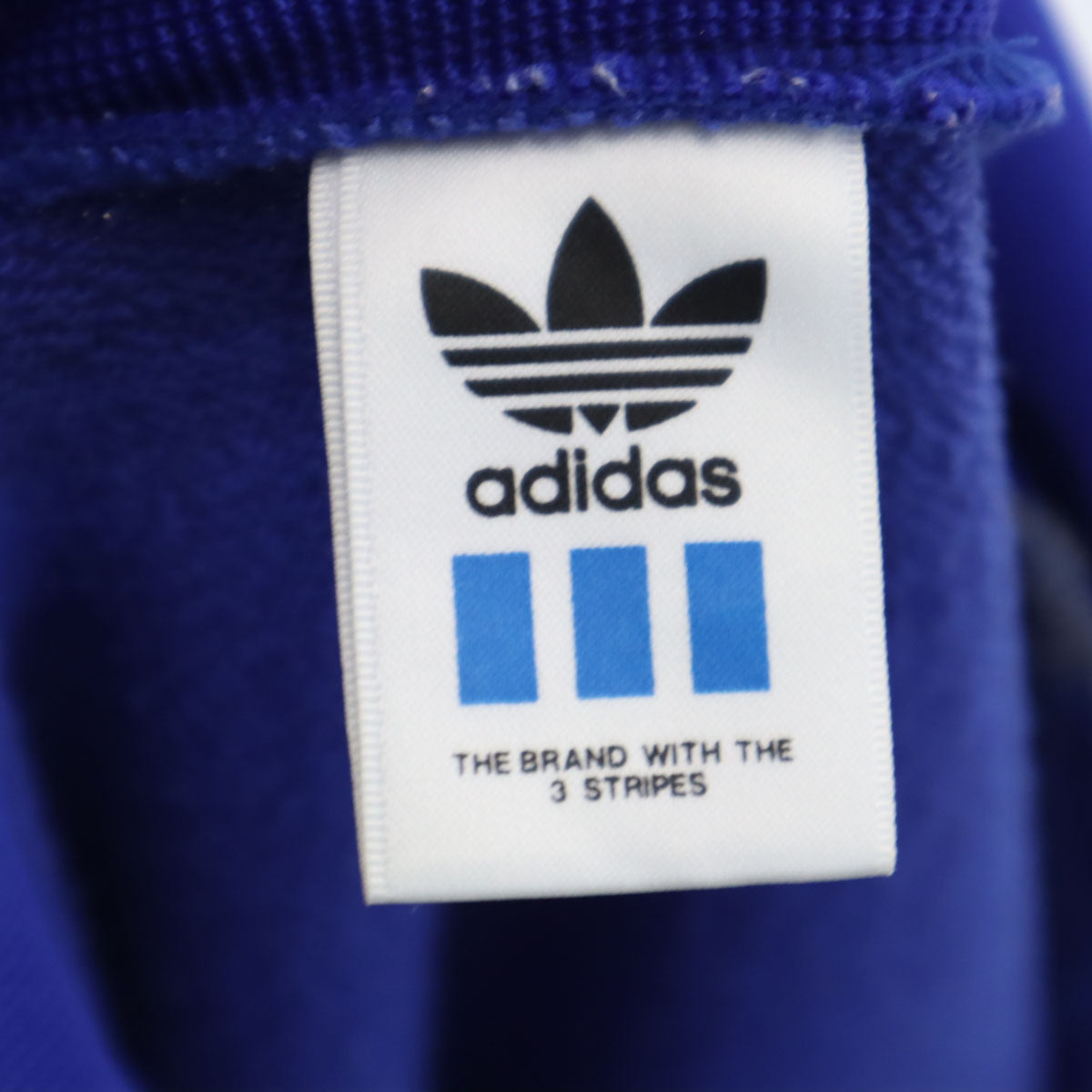 adidas アディダス 80s ヴィンテージ デサント製 トレフォイルロゴ 長袖 ハーフジップ スウェット M-L ブルー メンズ