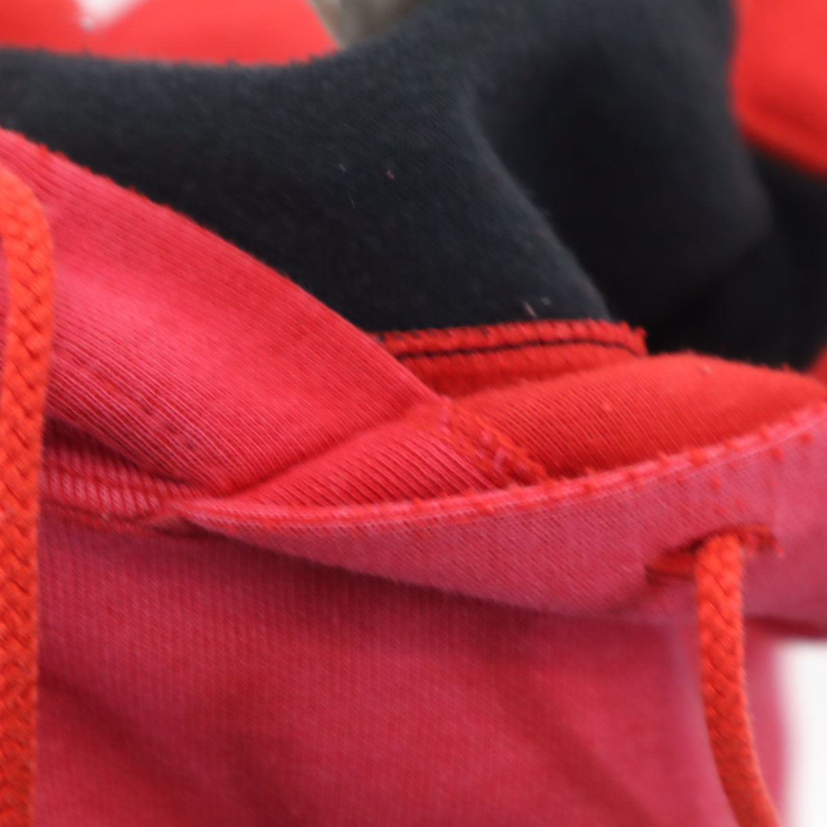 adidas アディダス 80s ヴィンテージ デサント製 トレフォイルロゴ ボーダー柄 長袖 パーカー M-L レッド メンズ