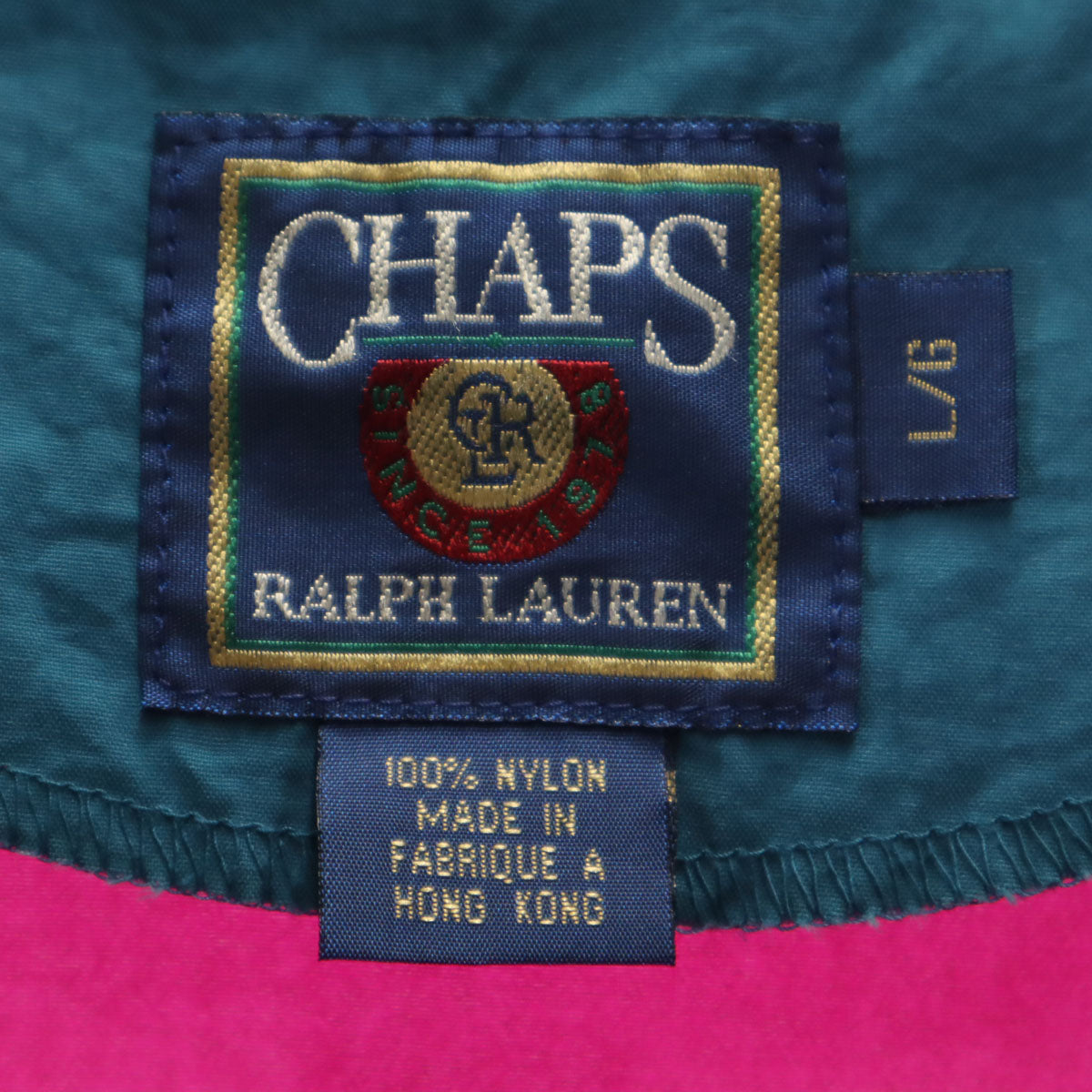 CHAPS RALPH LAUREN チャップスラルフローレン 80s ヴィンテージ プルオーバー ナイロンジャケット L ピンク メンズ