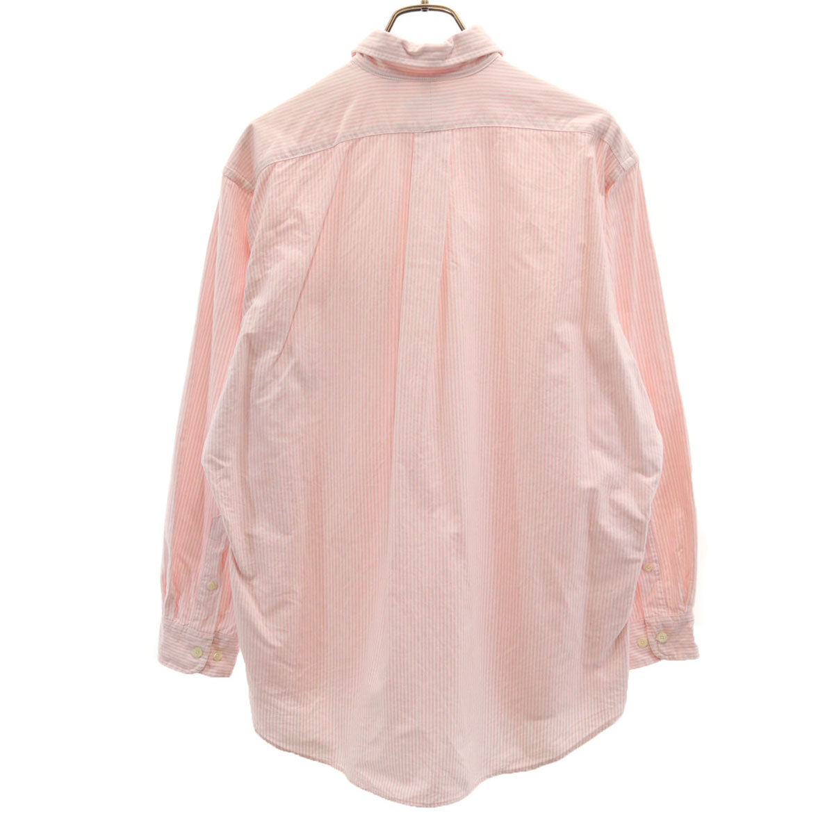 YVES SAINT LAURENT イヴサンローラン 90s オールド ストライプ柄 長袖 オックスフォード ボタンダウンシャツ L ピンク メンズ