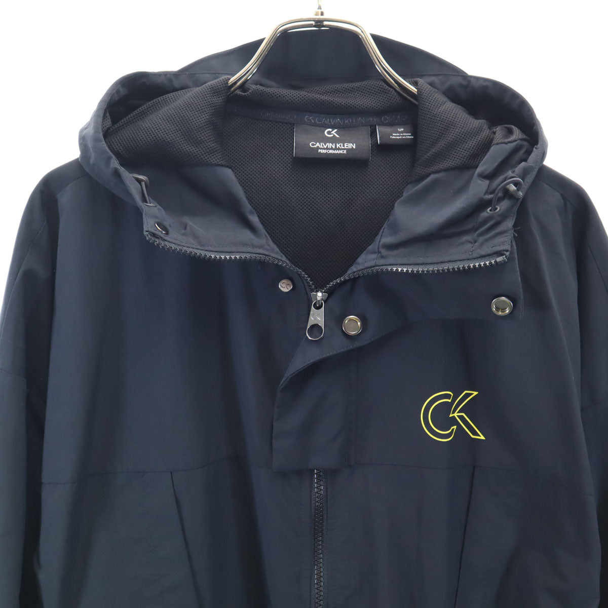 CK CALVIN KLEIN シーケーカルバンクライン ナイロンジャケット S チャコールブラック 裏メッシュ メンズ