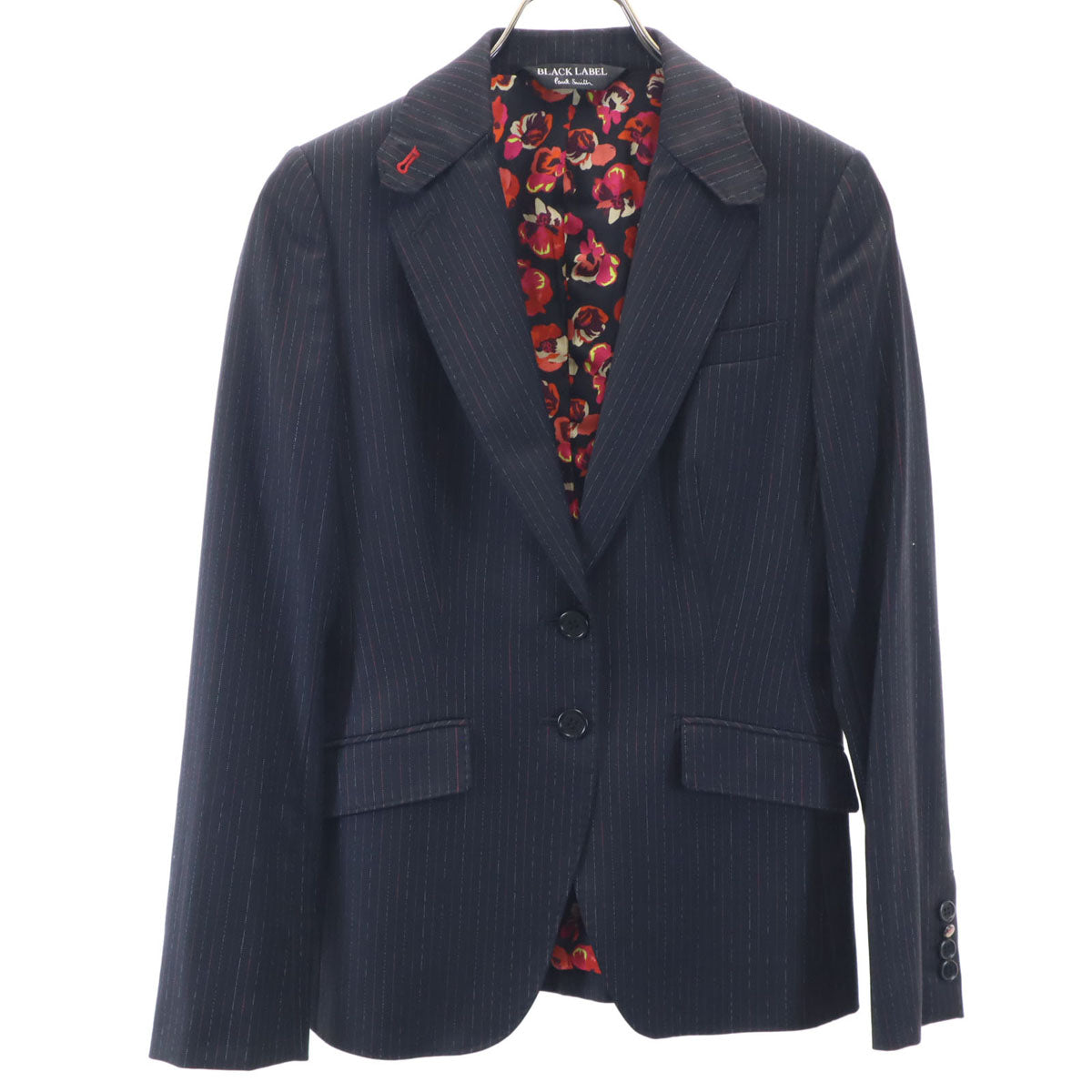 Paul Smith BLACK LABEL ポールスミス ブラックレーベル ウールブレンド テーラードジャケット 38 ブラック レディース