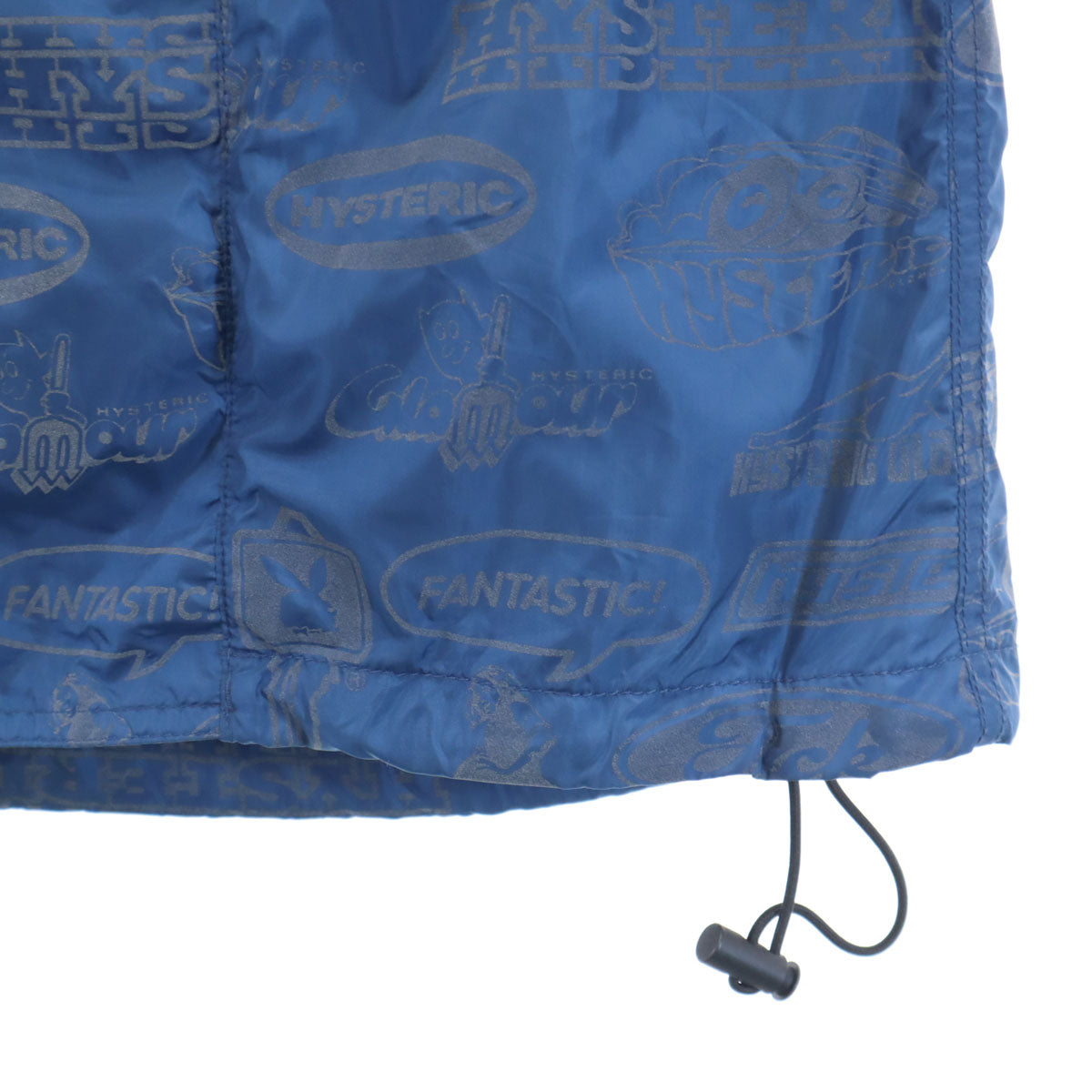 HYSTERICS ヒステリックス 総柄 ノースリーブ ナイロン ベスト 上下 セットアップ free ブルー NP10113 ON61215 アウトドア メンズ