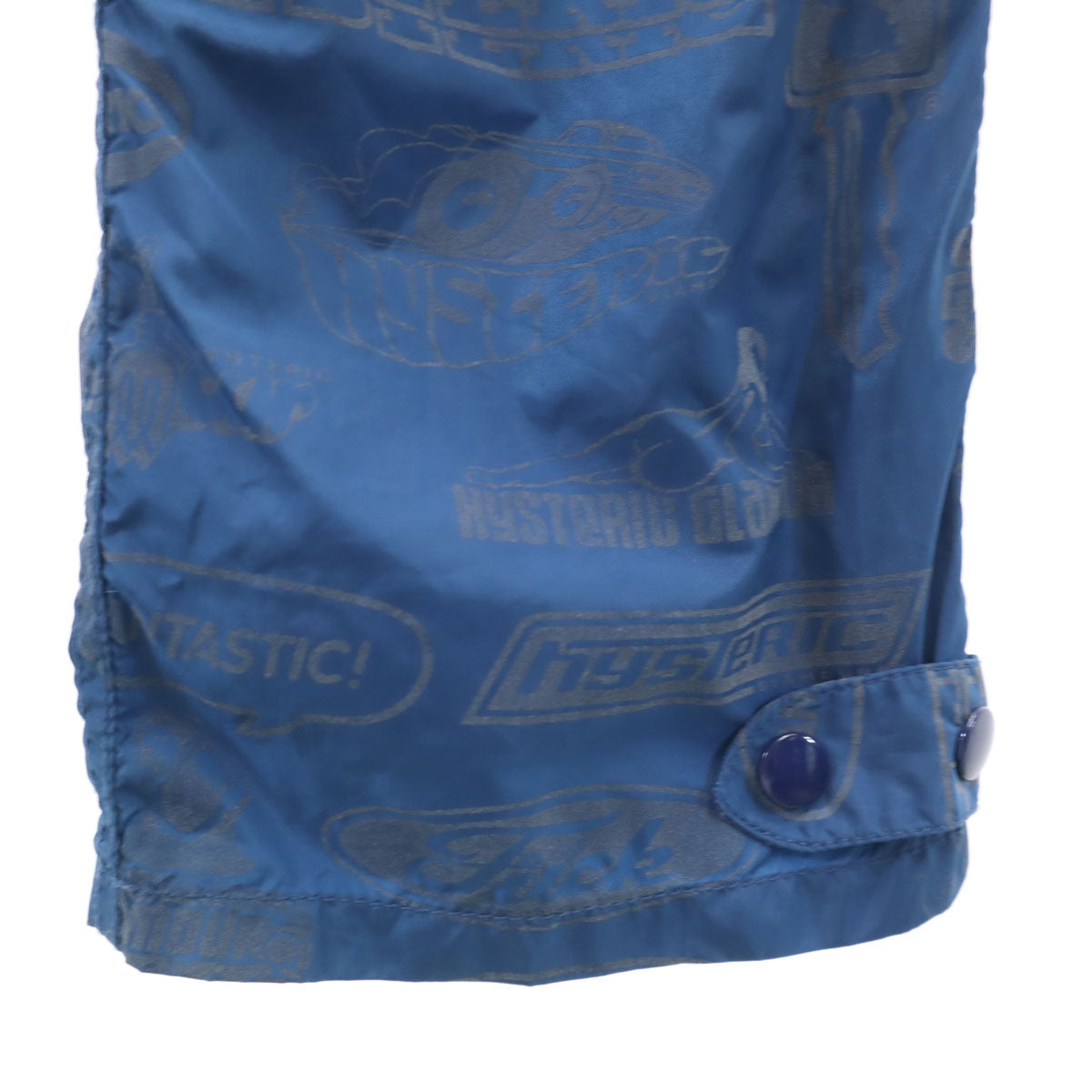 HYSTERICS ヒステリックス 総柄 ノースリーブ ナイロン ベスト 上下 セットアップ free ブルー NP10113 ON61215 アウトドア メンズ