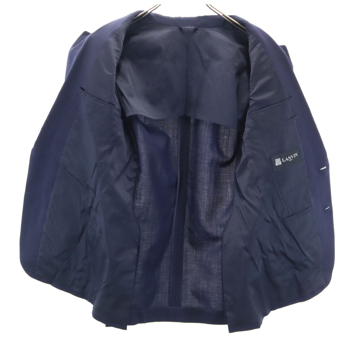 LANVIN ランバン 90s オールド スーツ 上下 セットアップ H48-25-79 ネイビー メンズ