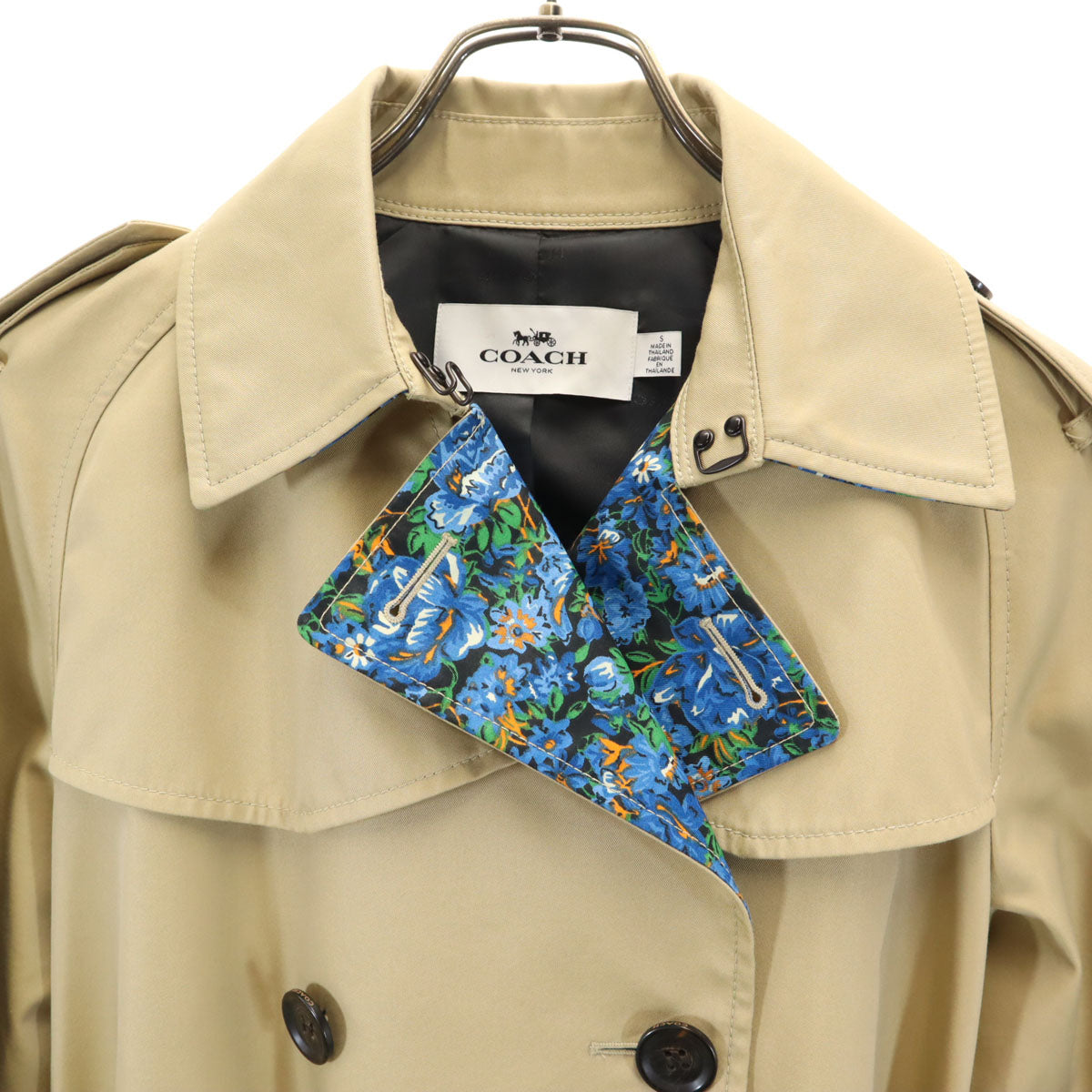 COACH コーチ トレンチコート S ベージュ レディース