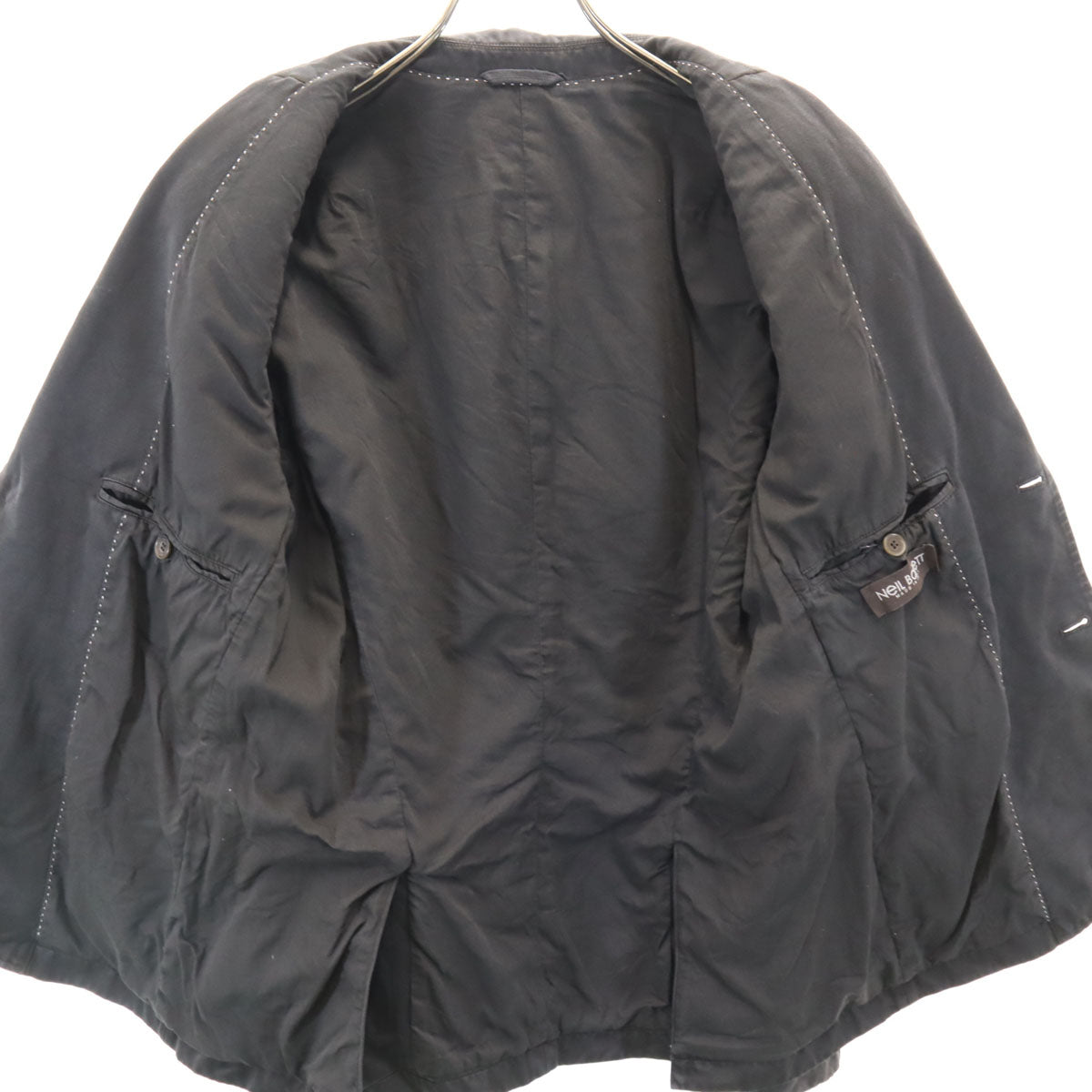 NEIL BARRETT ニールバレット イタリア製 ハンドステッチ テーラードジャケット S ブラック メンズ