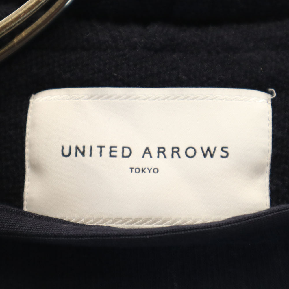 UNITED ARROWS ユナイテッドアローズ 日本製 長袖 パイル地 カーディガン ネイビー レディース