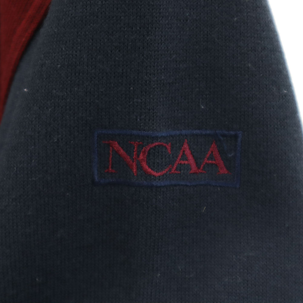 NCAA 長袖 ハーフジップ スウェット L ネイビー系 NCAA プルオーバー メンズ