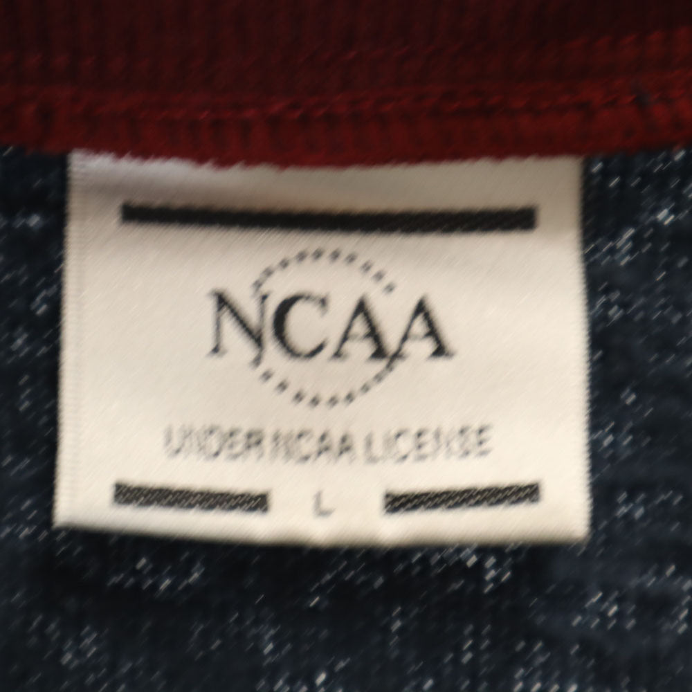 NCAA 長袖 ハーフジップ スウェット L ネイビー系 NCAA プルオーバー メンズ