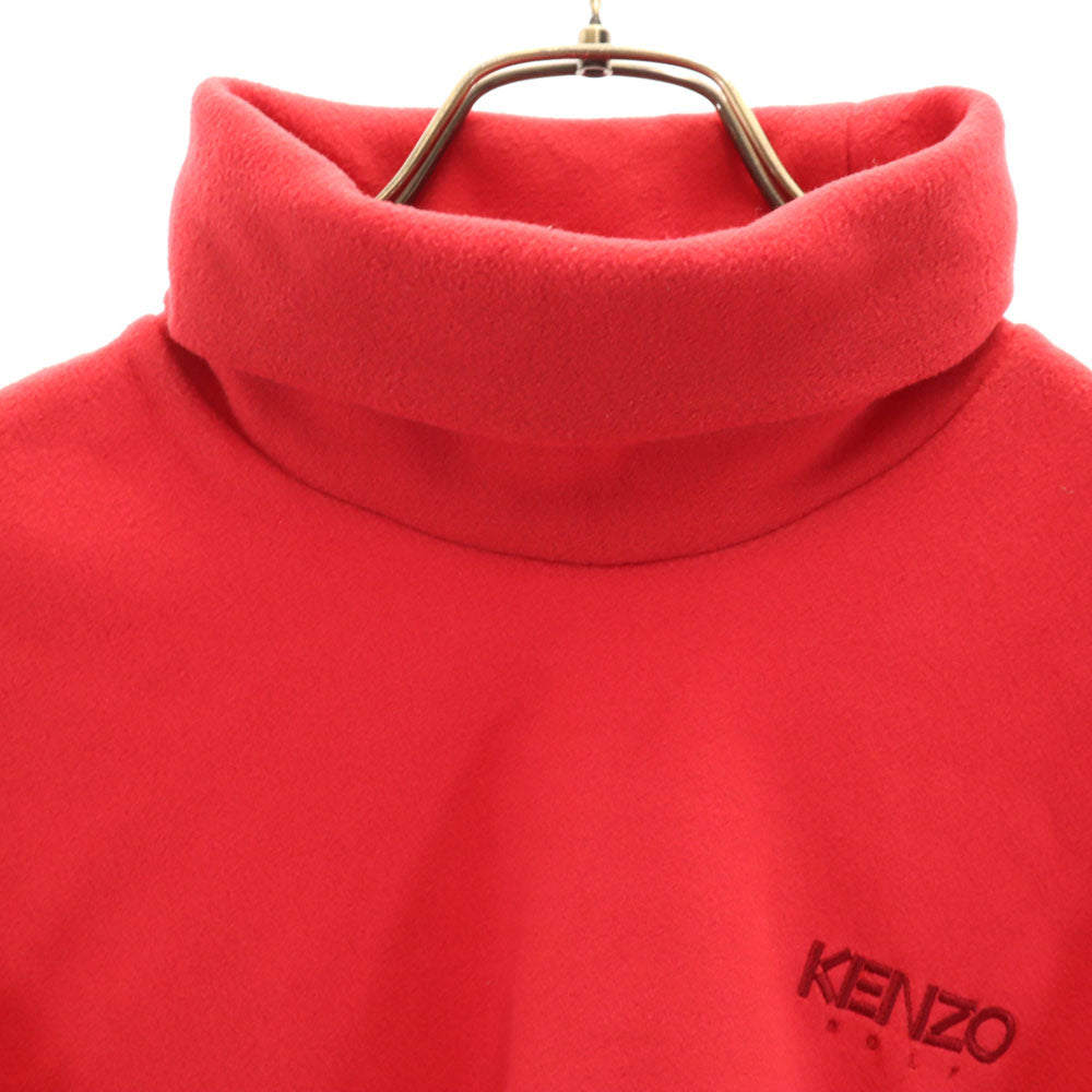KENZO GOLF ケンゾーゴルフ 90s オールド 長袖 タートルネック フリース Tシャツ 1 レッド メンズ
