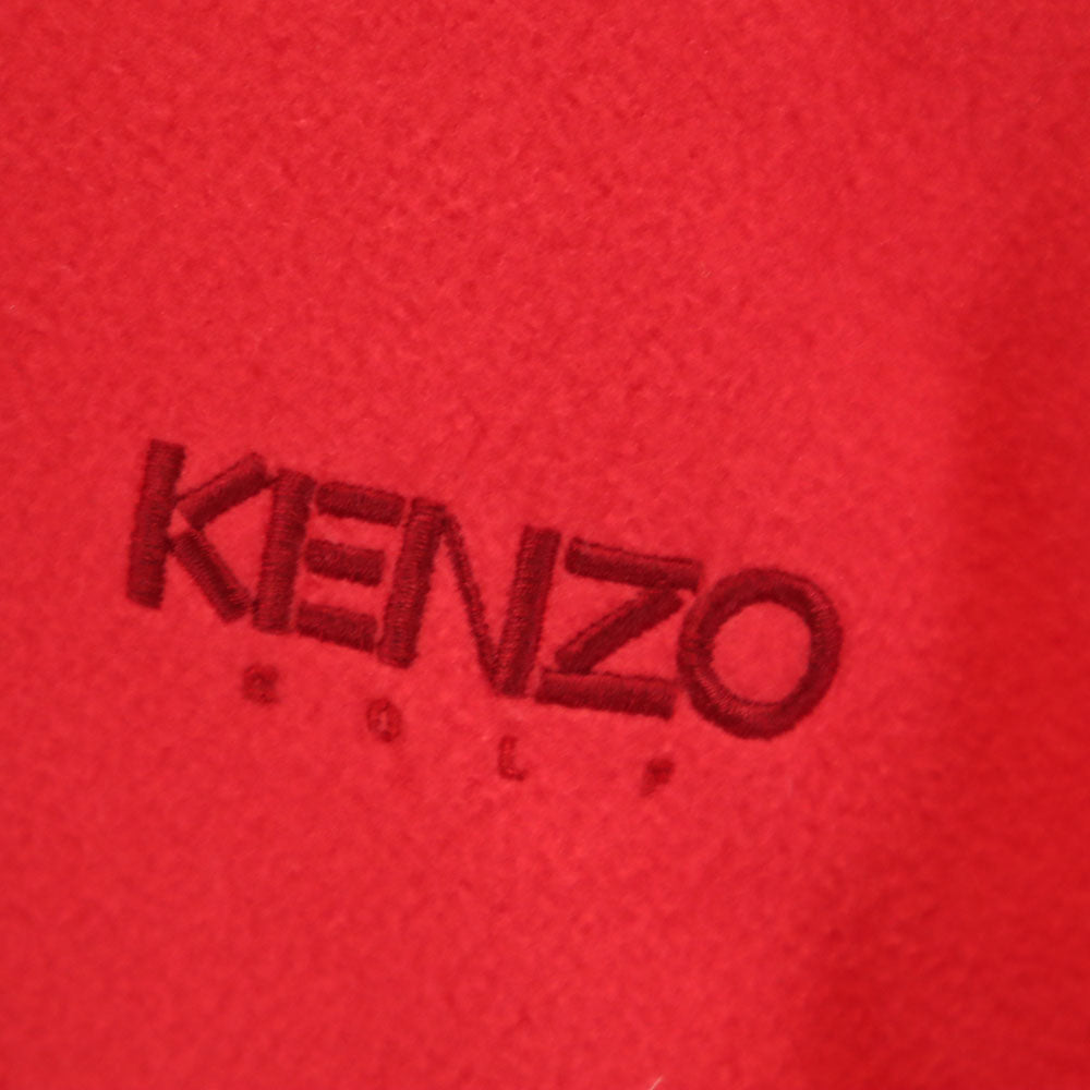 KENZO GOLF ケンゾーゴルフ 90s オールド 長袖 タートルネック フリース Tシャツ 1 レッド メンズ