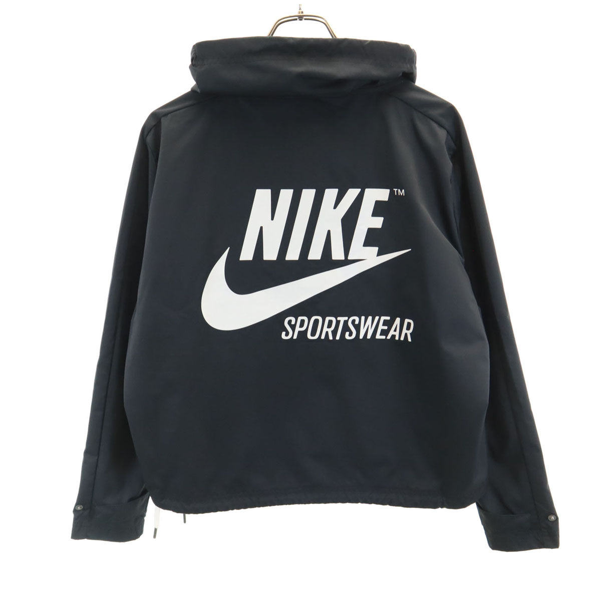 NIKE ナイキ アノラック プルオーバー ジャケット L ブラック ウィンドブレーカー レディース