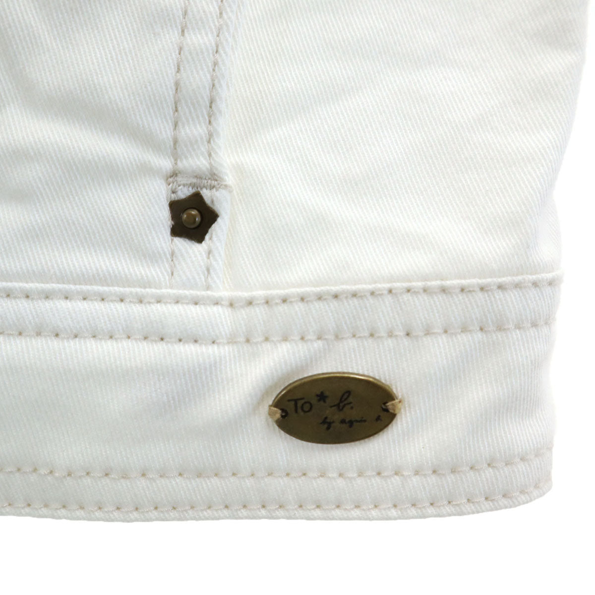 agnes b. アニエスベー トラッカー ジャケット TU ホワイト ジージャン ブルゾン レディース