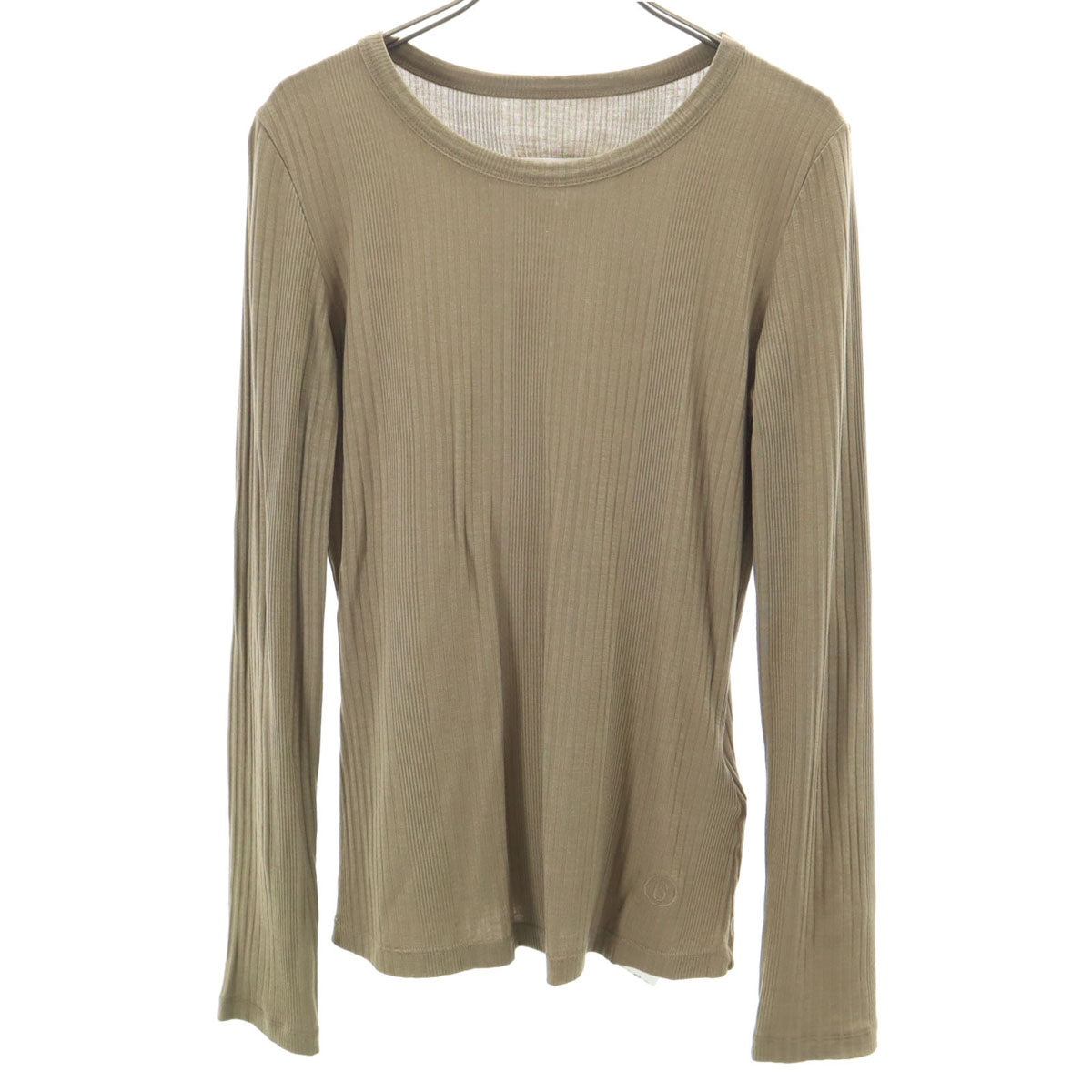 MM6 エムエムシックス 22SS イタリア製 長袖 ロゴ刺繍 カットソー S ベージュ レディース